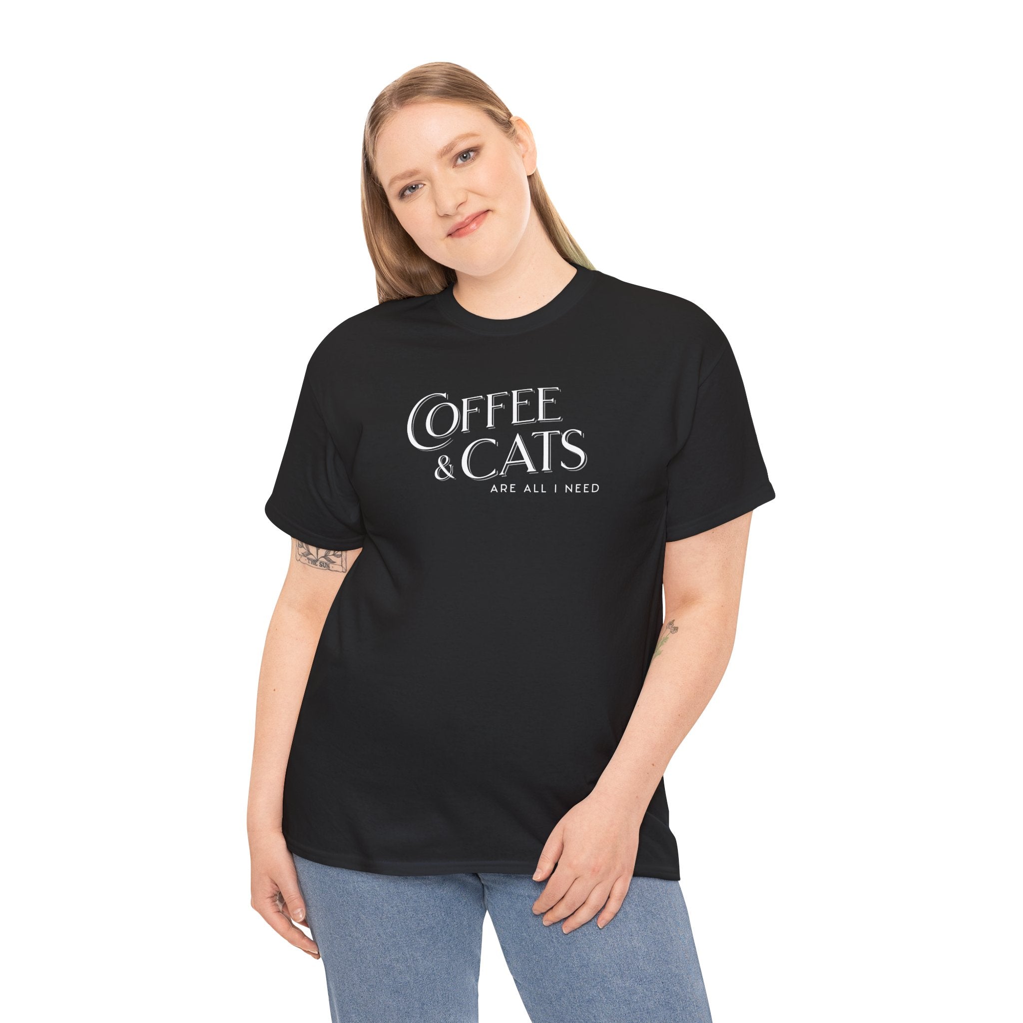 Coffee and Cats Are All I Need - Cat Lover T-Shirt