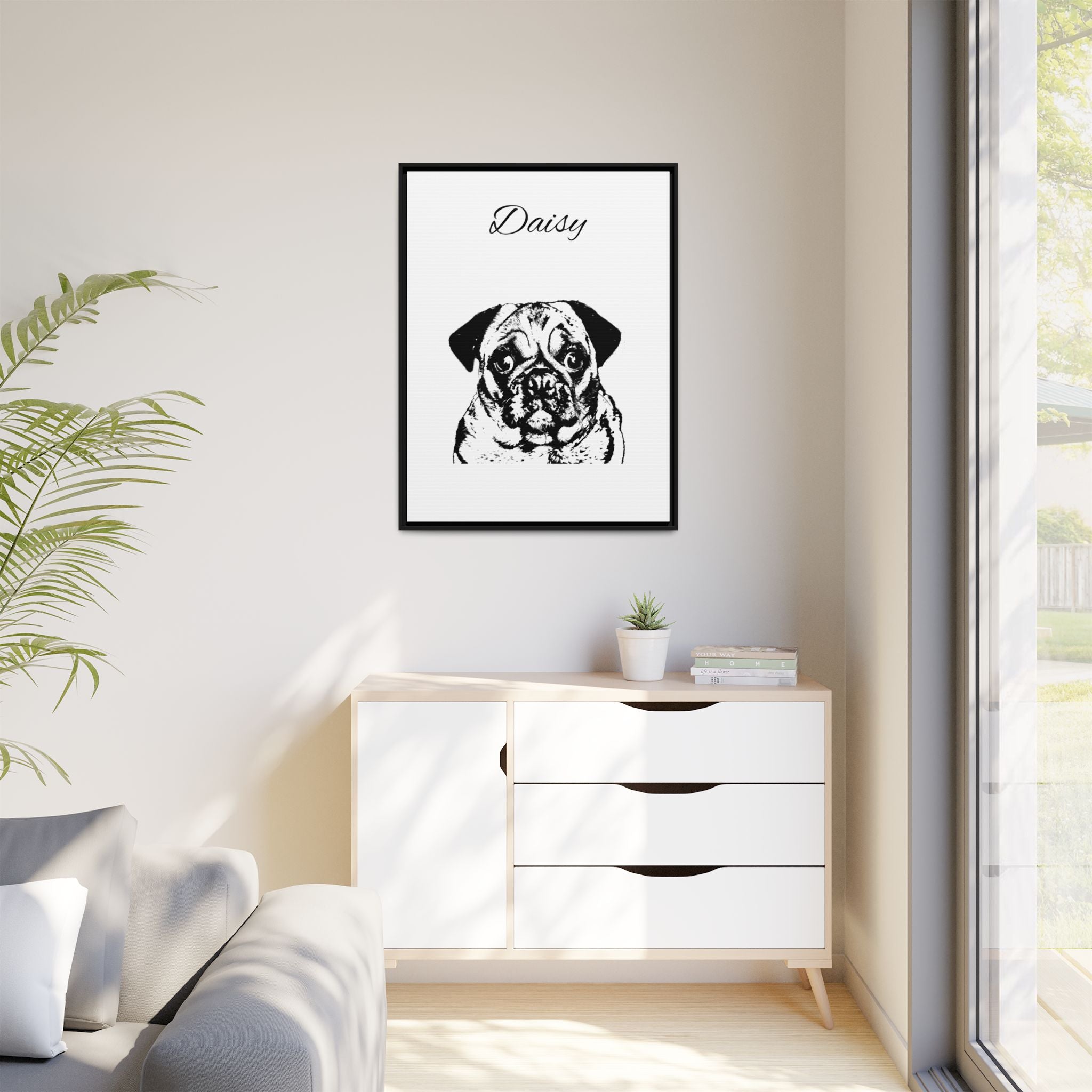 Canva (Framed) with your Pet - Personalized