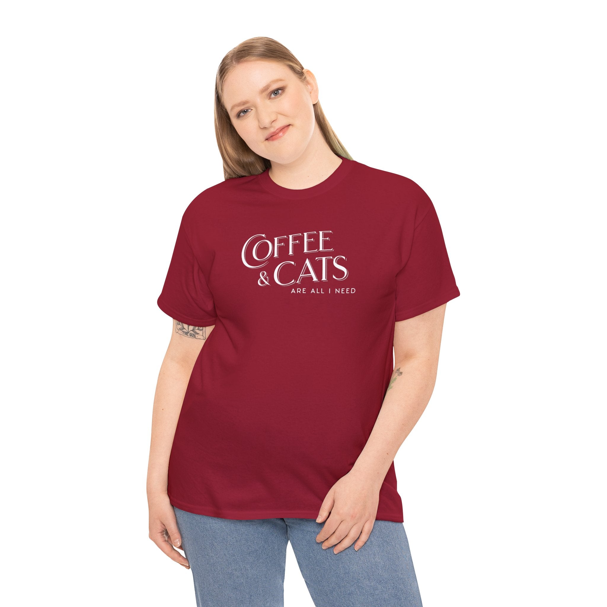 Coffee and Cats Are All I Need - Cat Lover T-Shirt