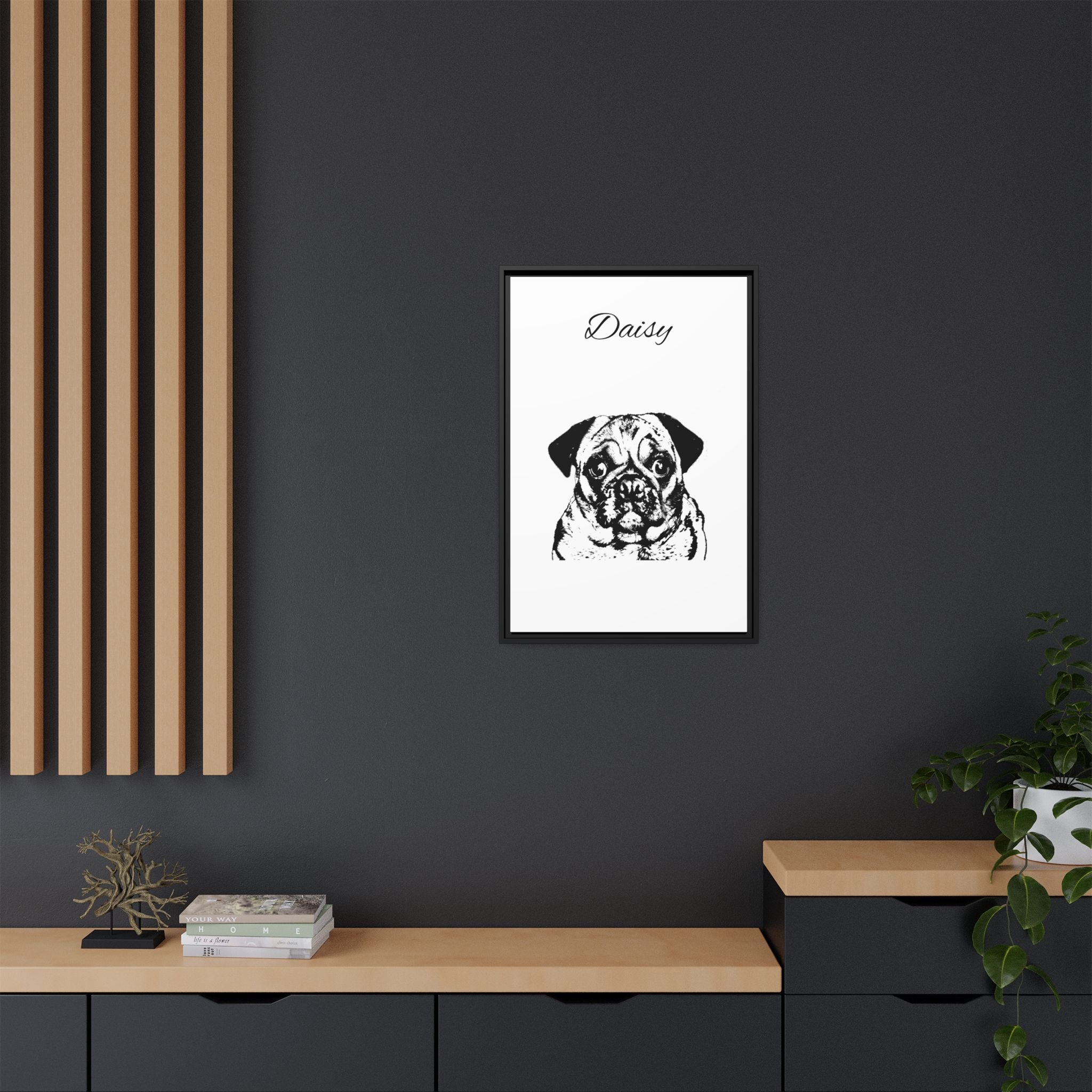 Canva (Framed) with your Pet - Personalized