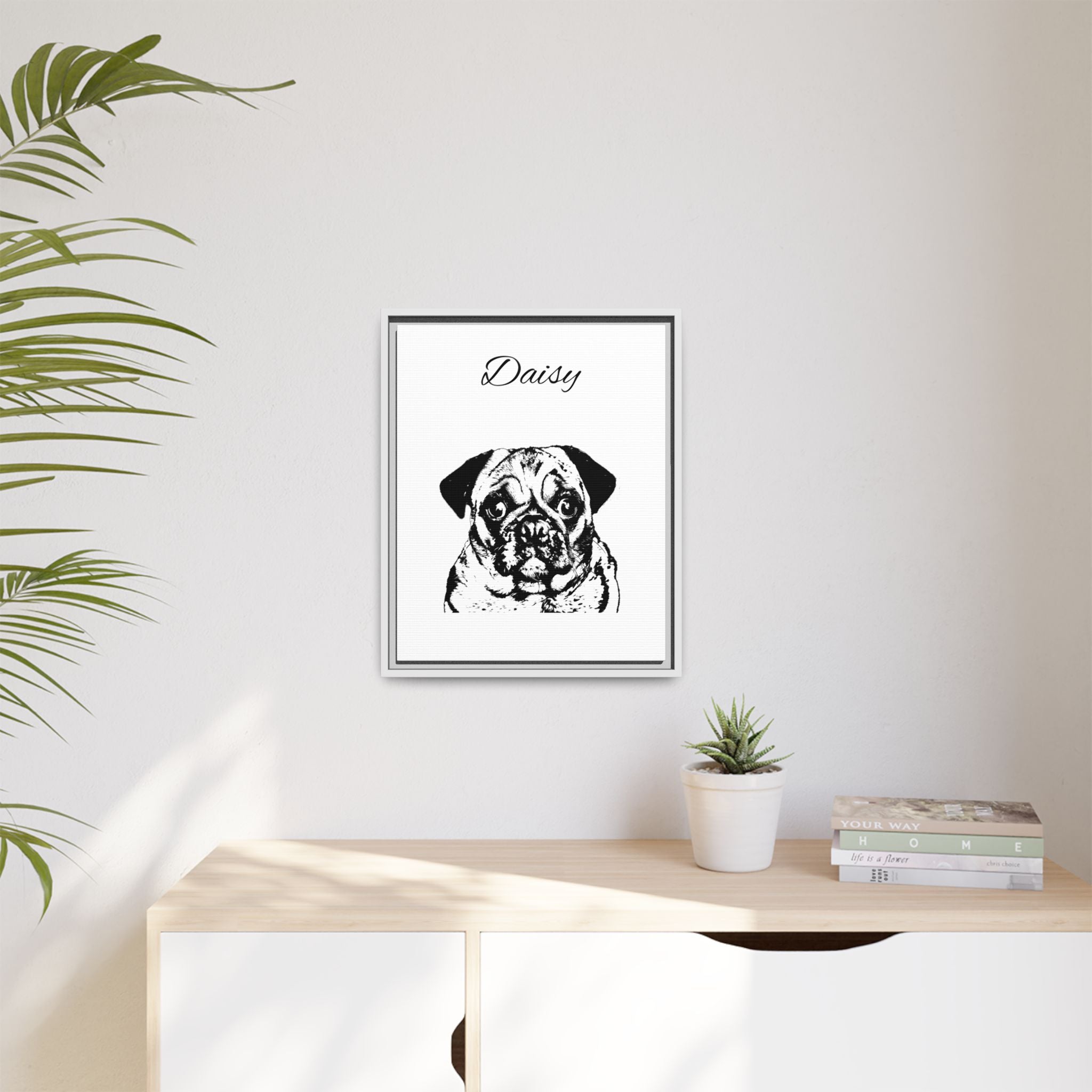 Canva (Framed) with your Pet - Personalized