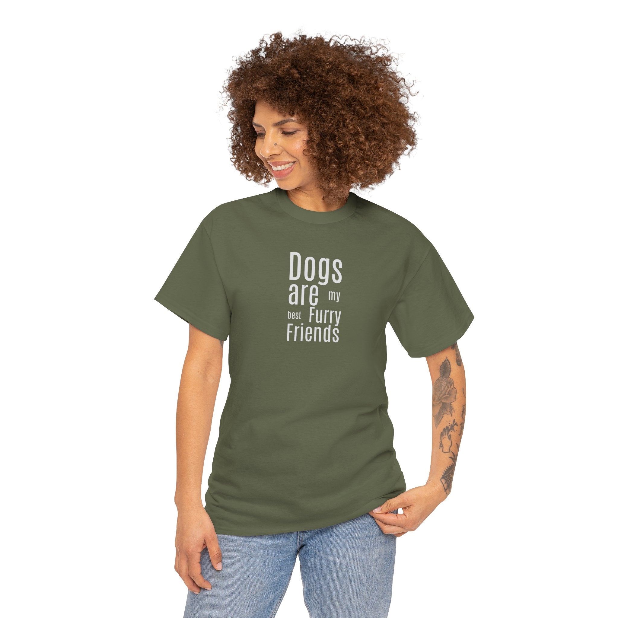 Dogs Are My Best Furry Friends - Cat Lover T-Shirt