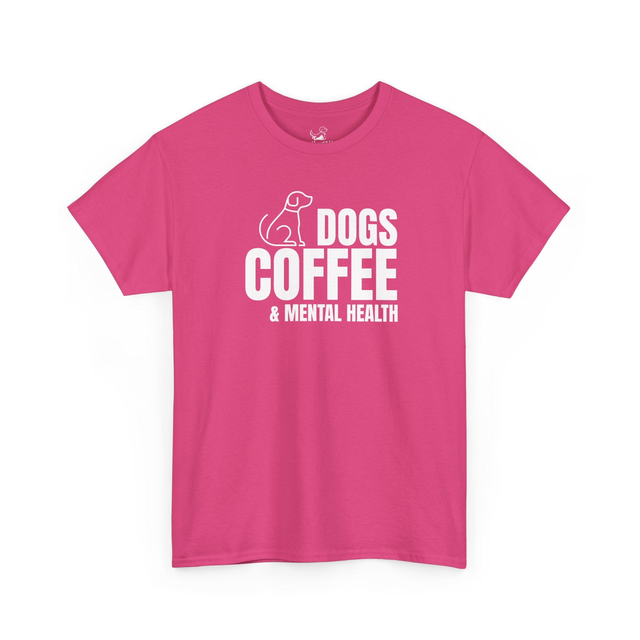 Dogs Coffee & Mental Health (white) - Dog Lover T-Shirt