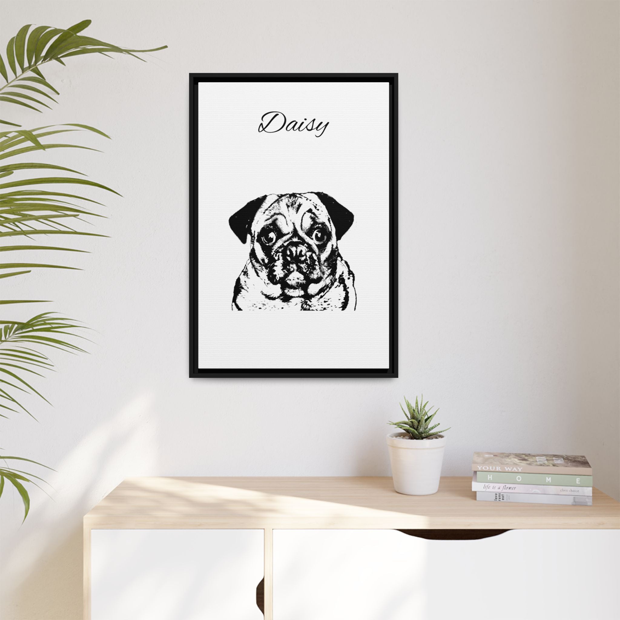 Canva (Framed) with your Pet - Personalized