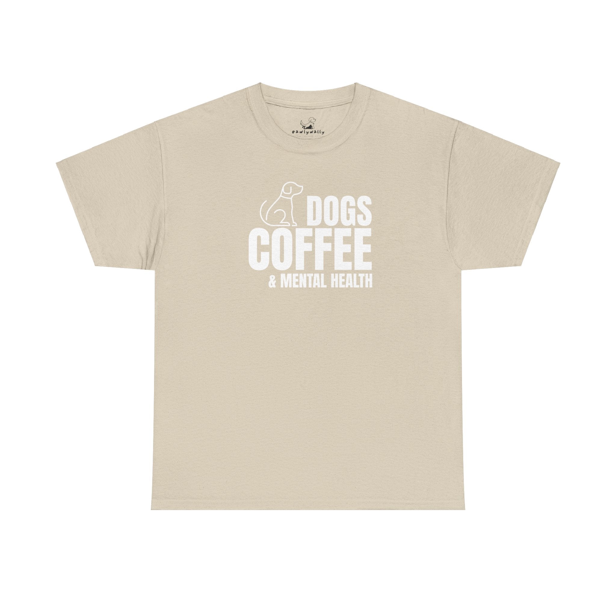 Dogs Coffee & Mental Health (white) - Dog Lover T-Shirt