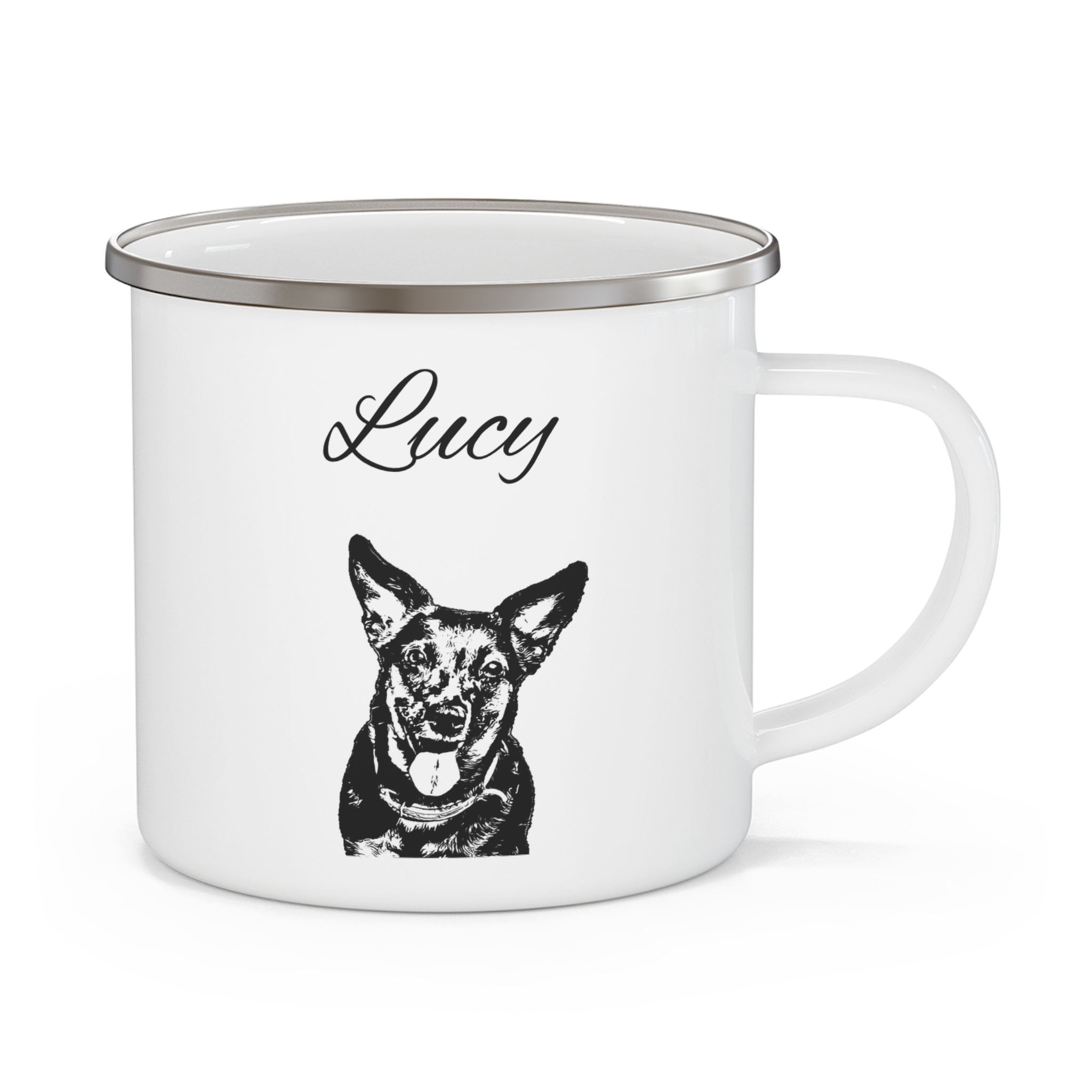 Enamel Mug with Your Pet - Personalized