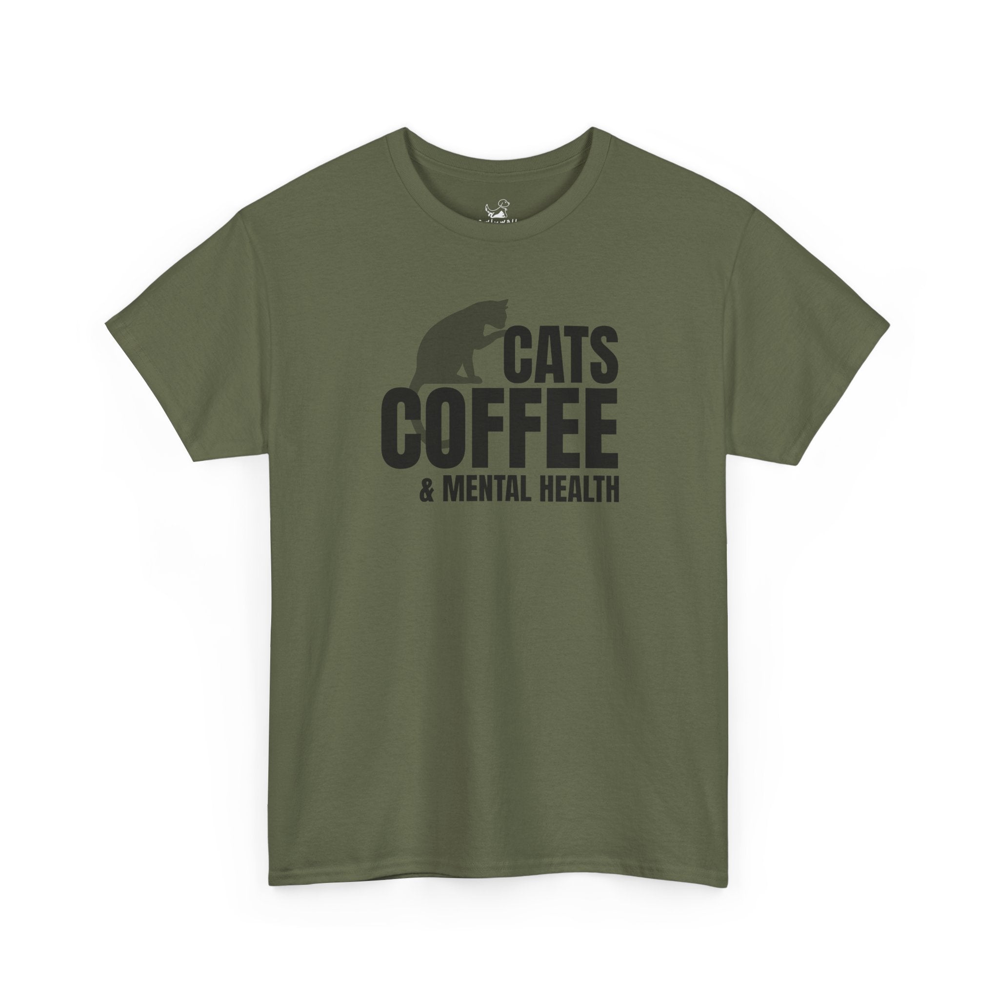 Cats Coffee & Mental Health - Cat Lover T-Shirt