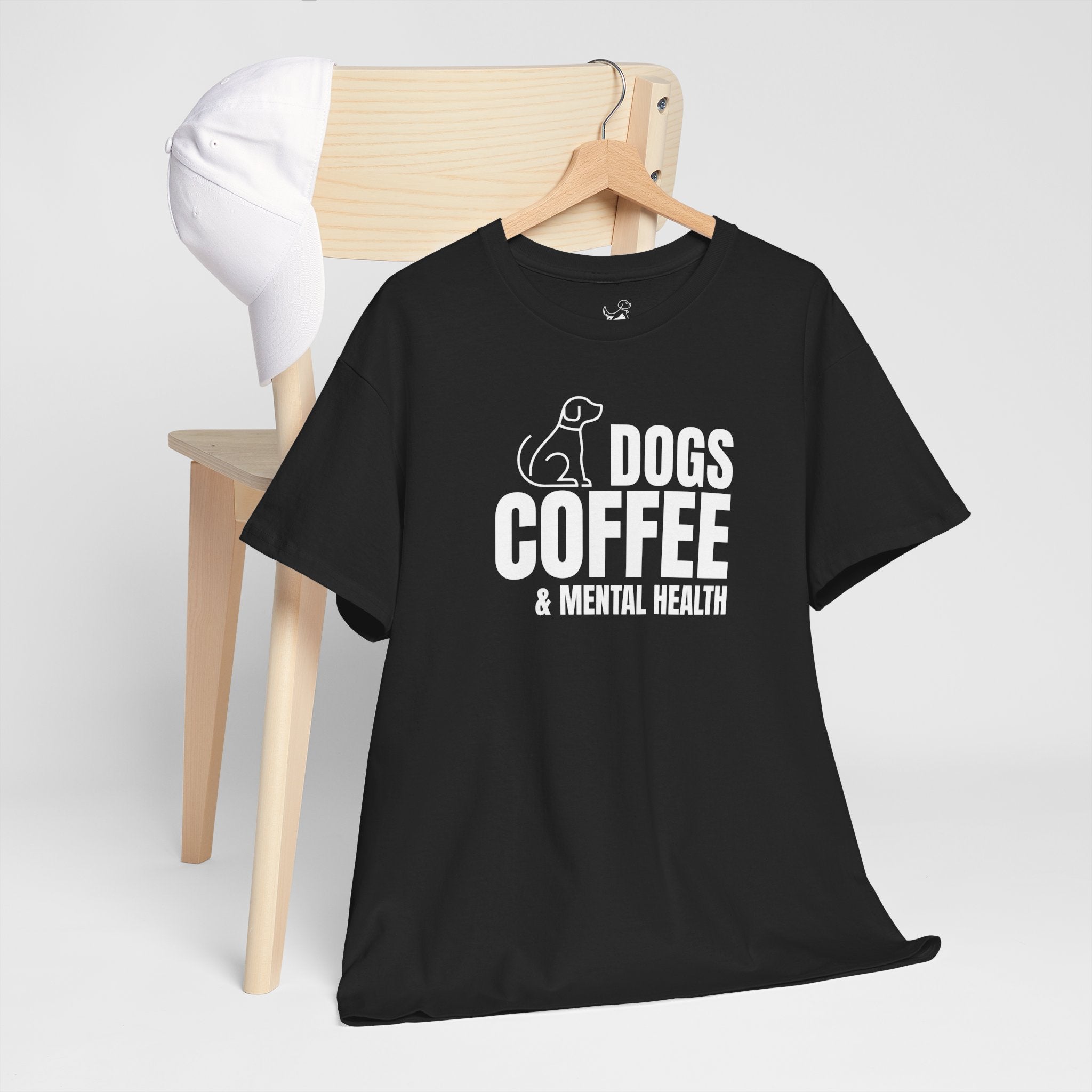 Dogs Coffee & Mental Health (white) - Dog Lover T-Shirt