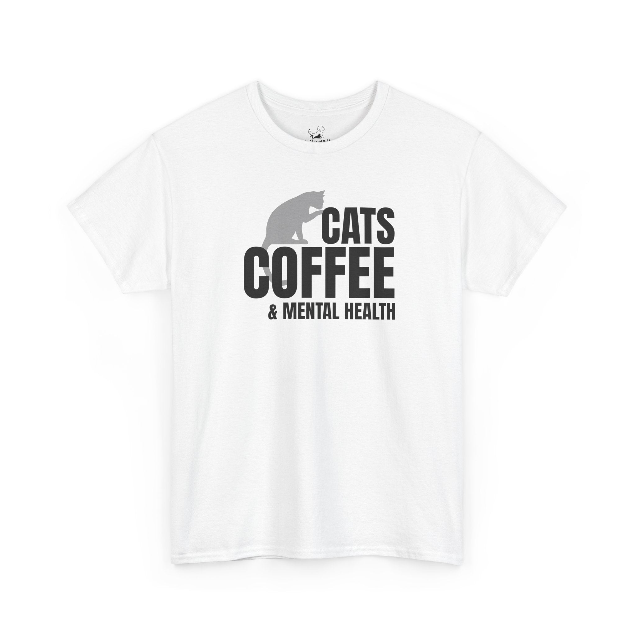 Cats Coffee & Mental Health - Cat Lover T-Shirt