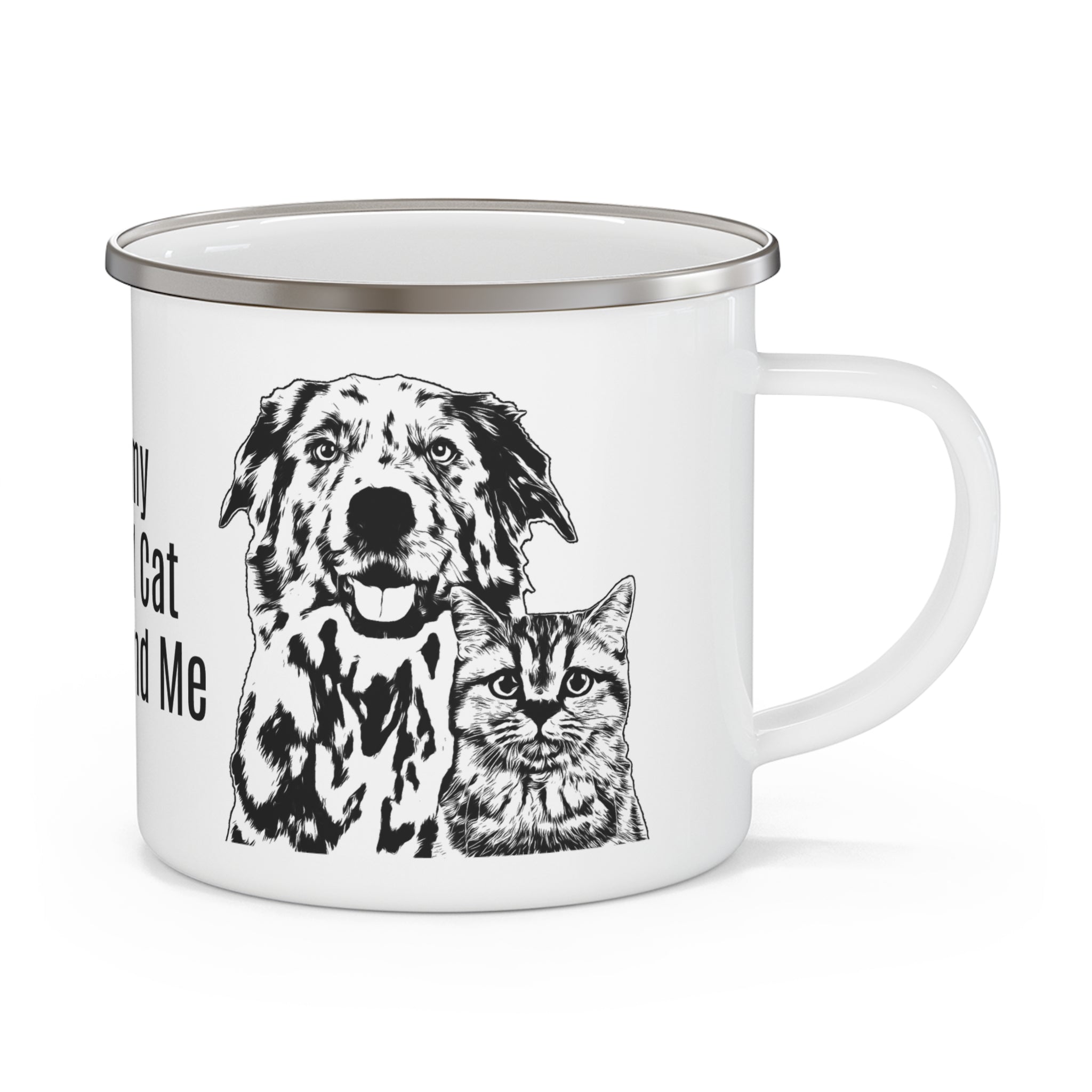 Dog and Cat - Enamel Mug