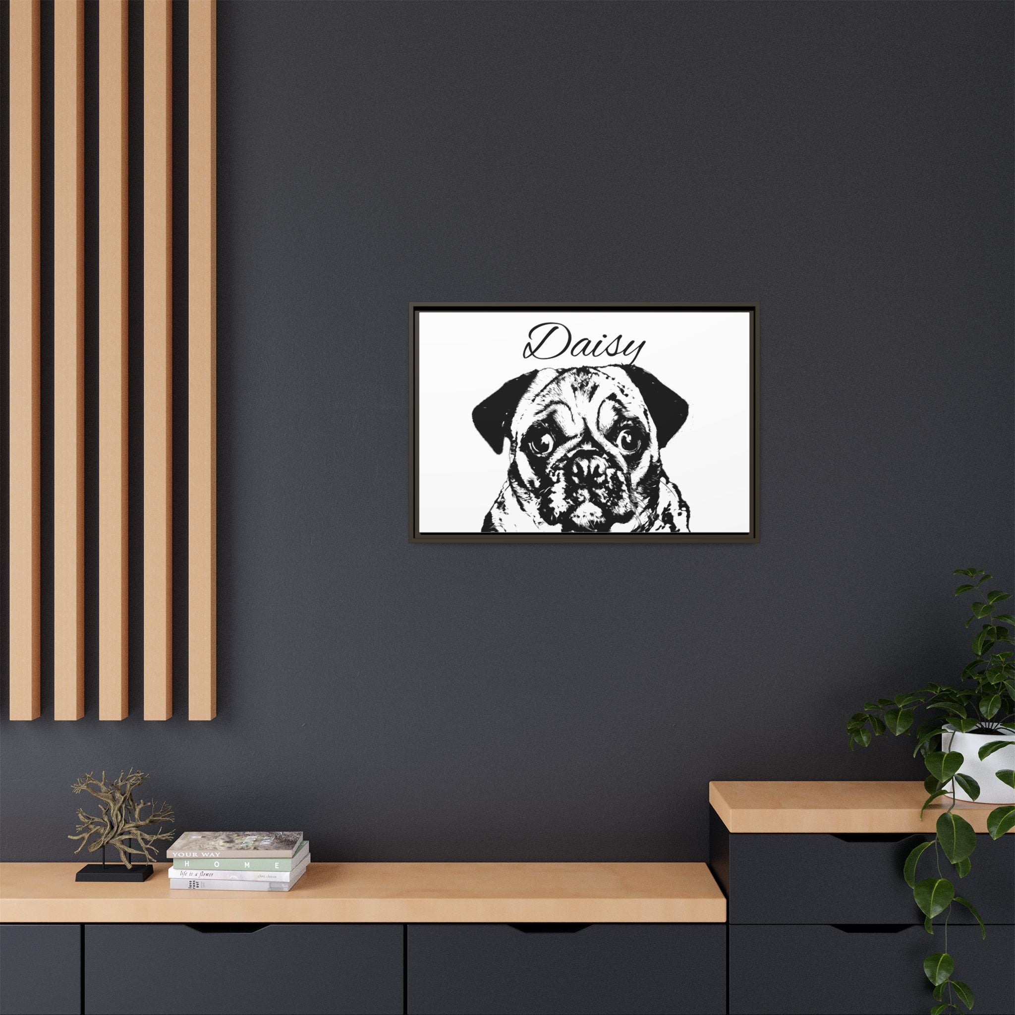 Canva (Framed) with your Pet - Personalized