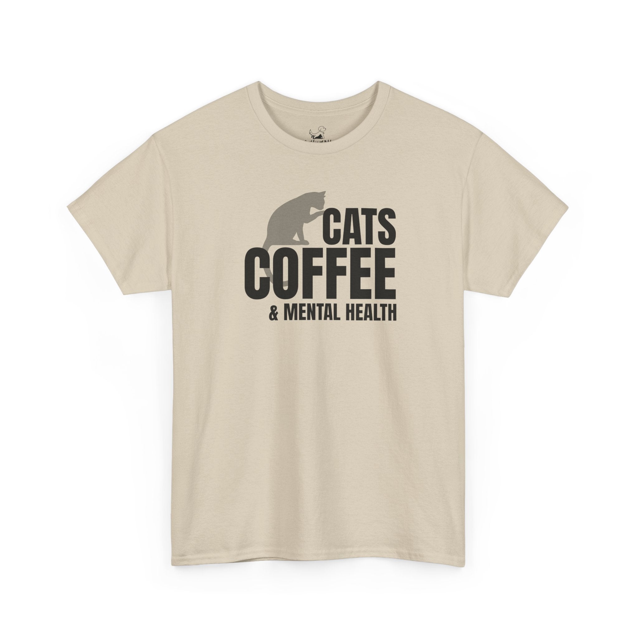 Cats Coffee & Mental Health - Cat Lover T-Shirt