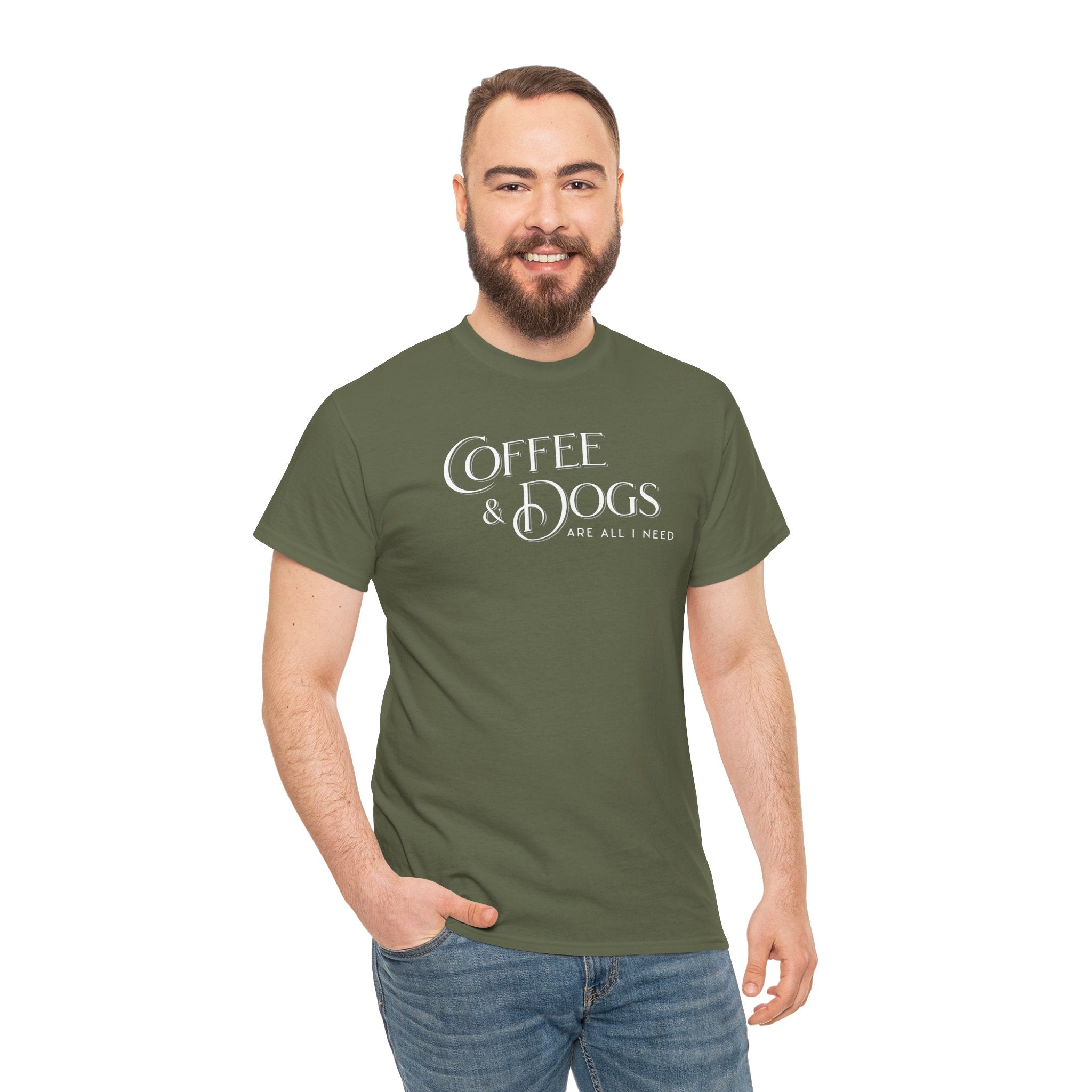 Coffee and Dogs Are All I Need - Dog Lover T-Shirt