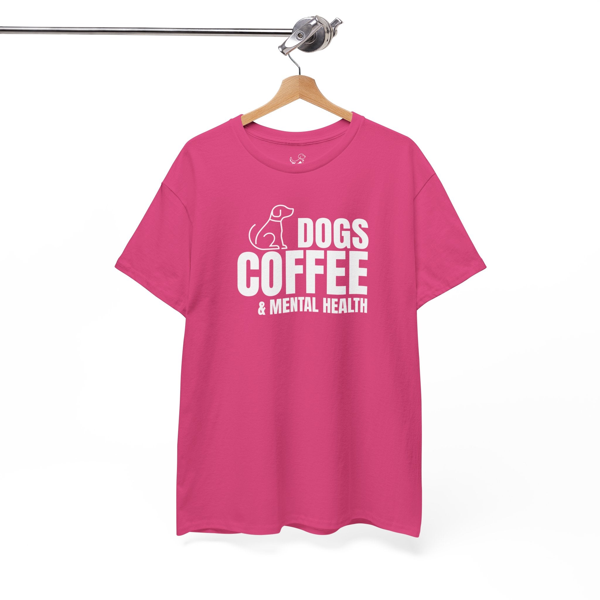 Dogs Coffee & Mental Health (white) - Dog Lover T-Shirt