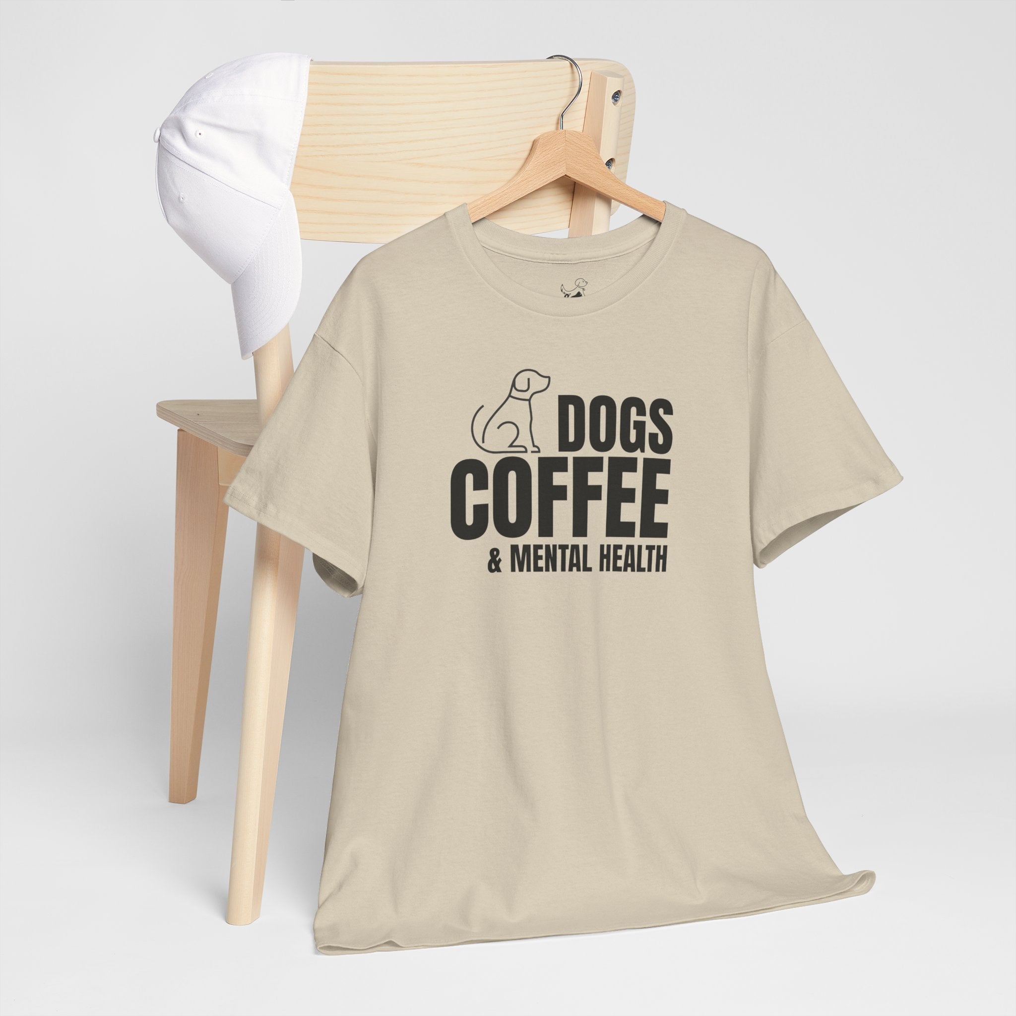 Dogs Coffee & Mental Health - Dog Lover T-Shirt