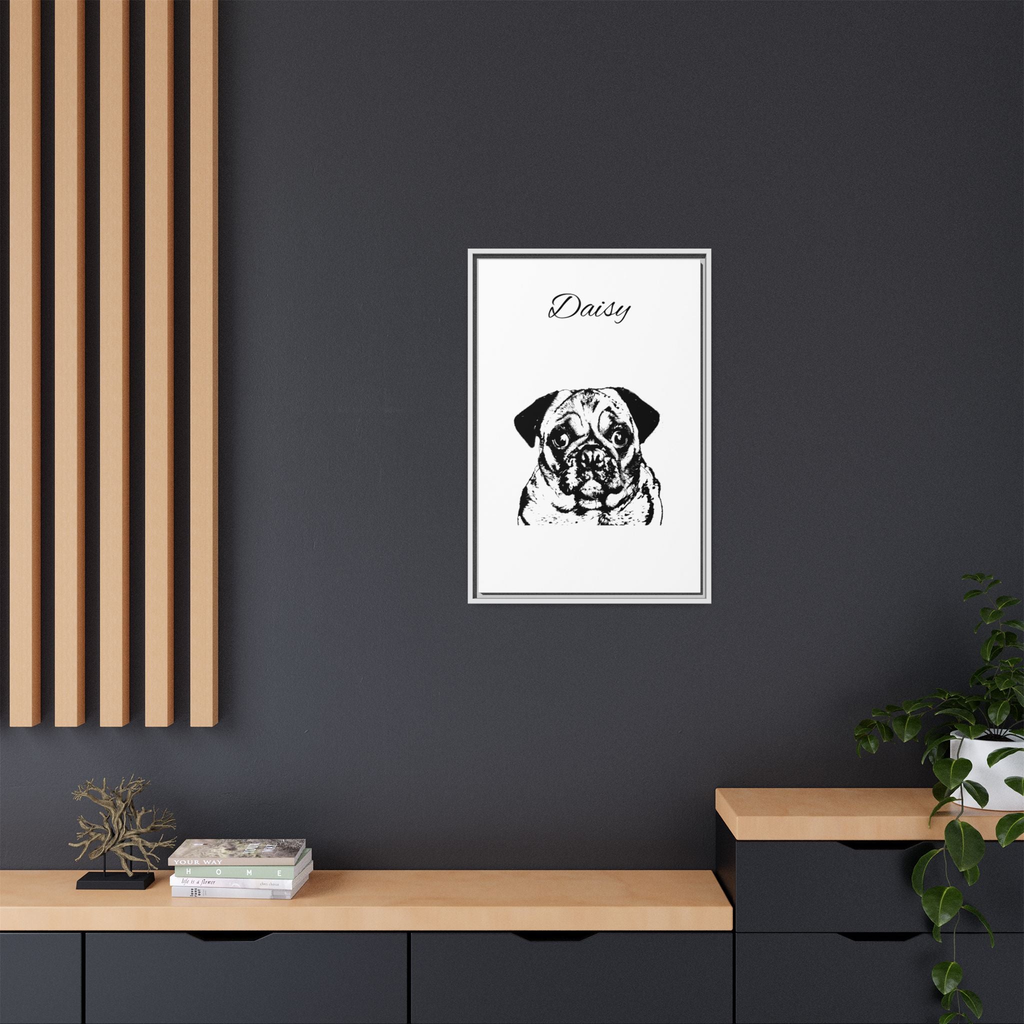 Canva (Framed) with your Pet - Personalized