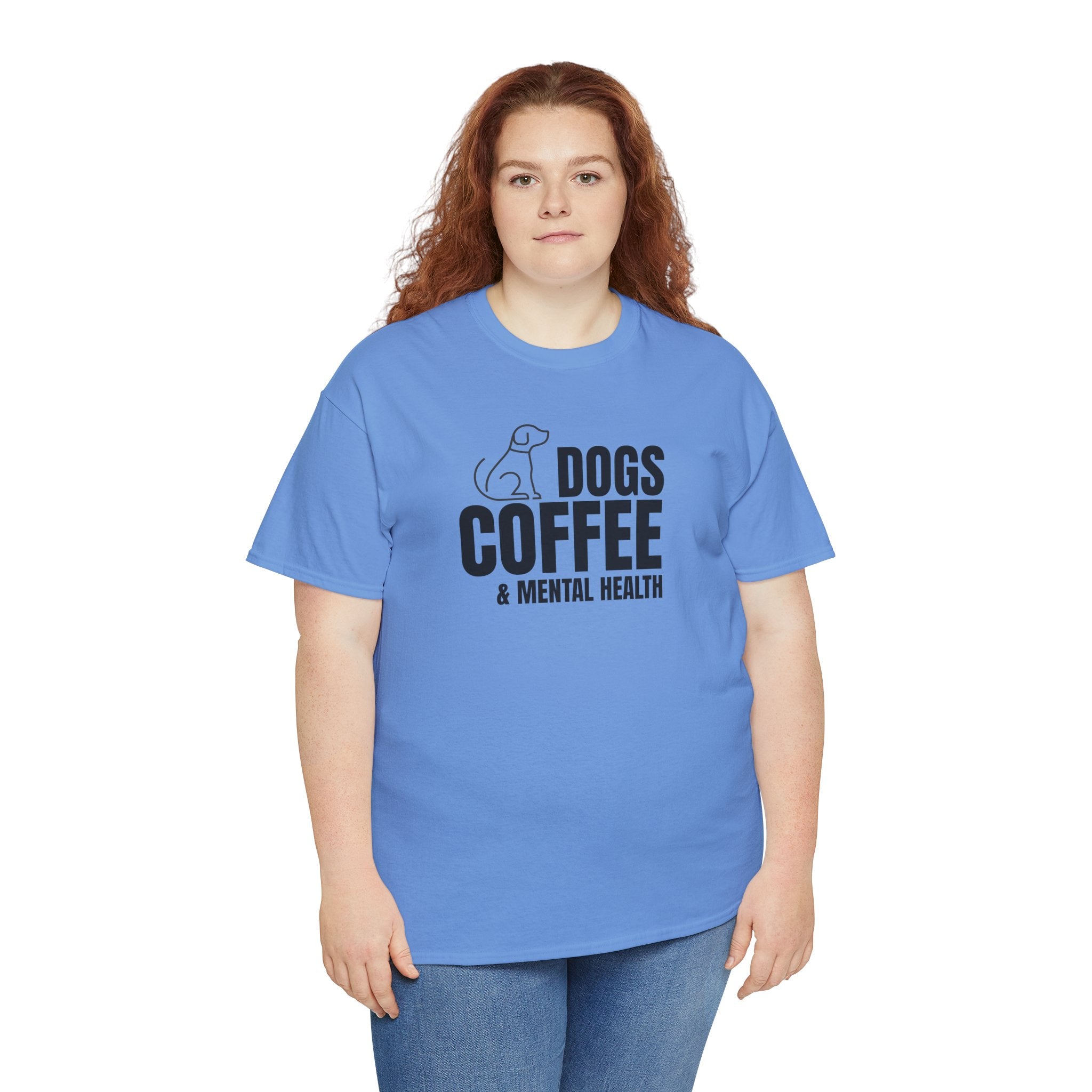 Dogs Coffee & Mental Health - Dog Lover T-Shirt