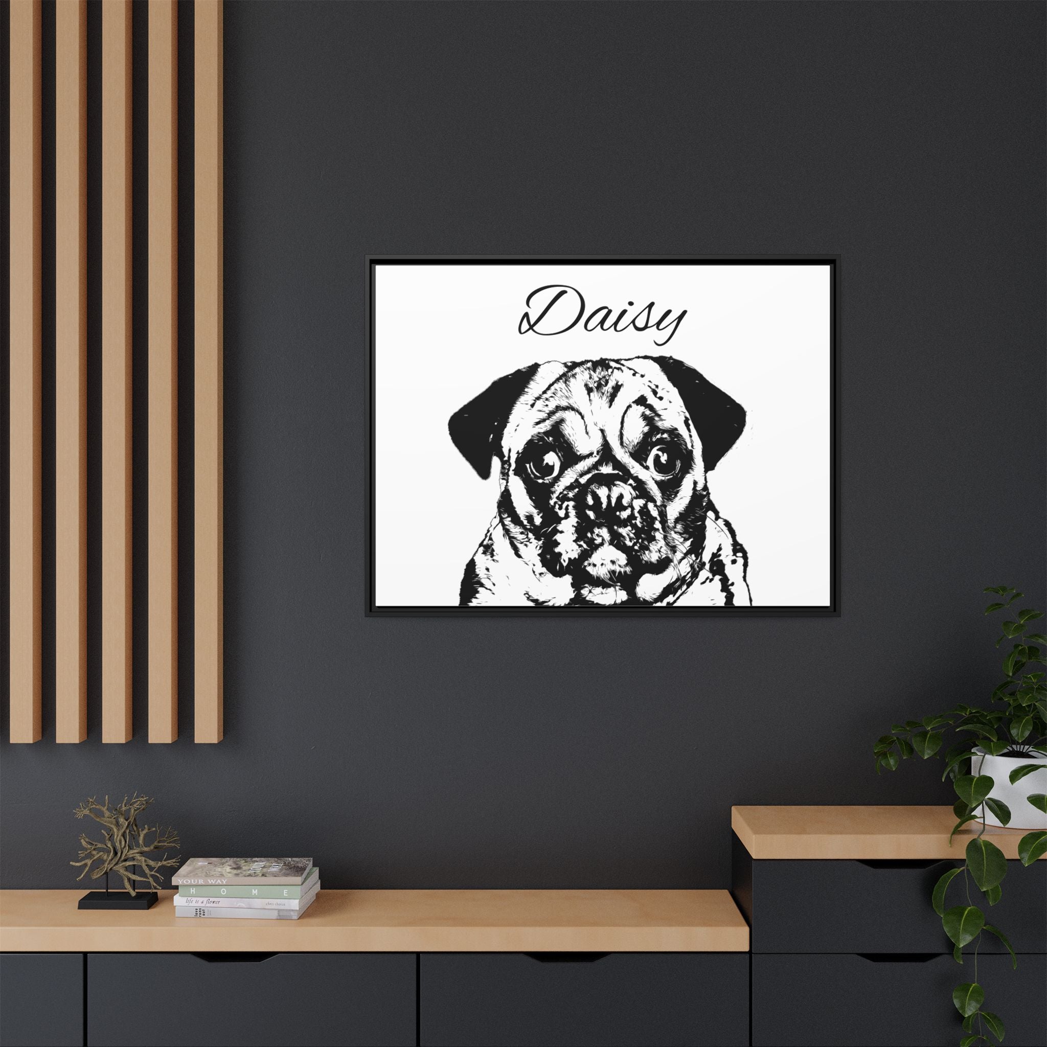 Canva (Framed) with your Pet - Personalized