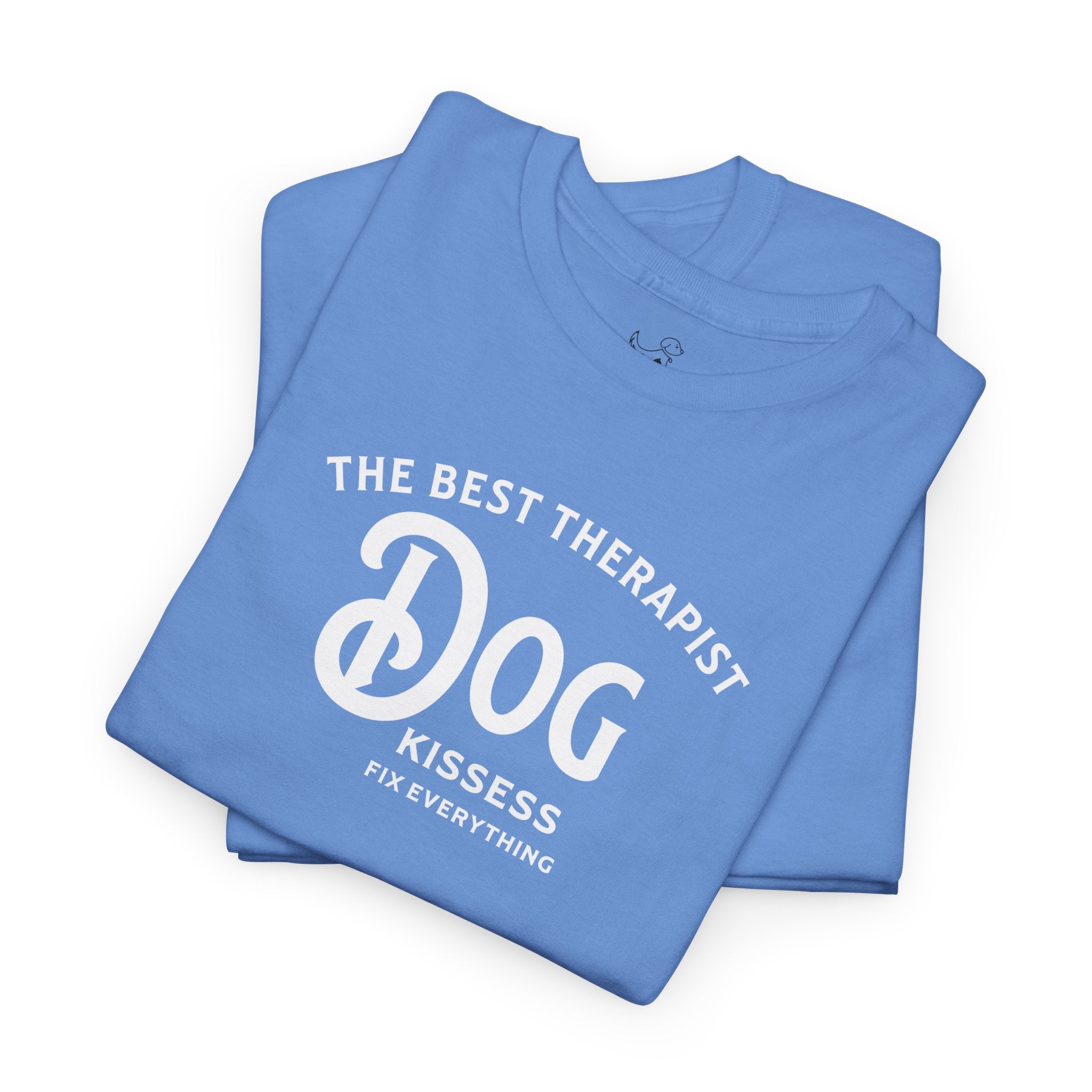 The Best Therapist, Dog Kissess Fix Everything (white) - Dog Lover T-Shirt