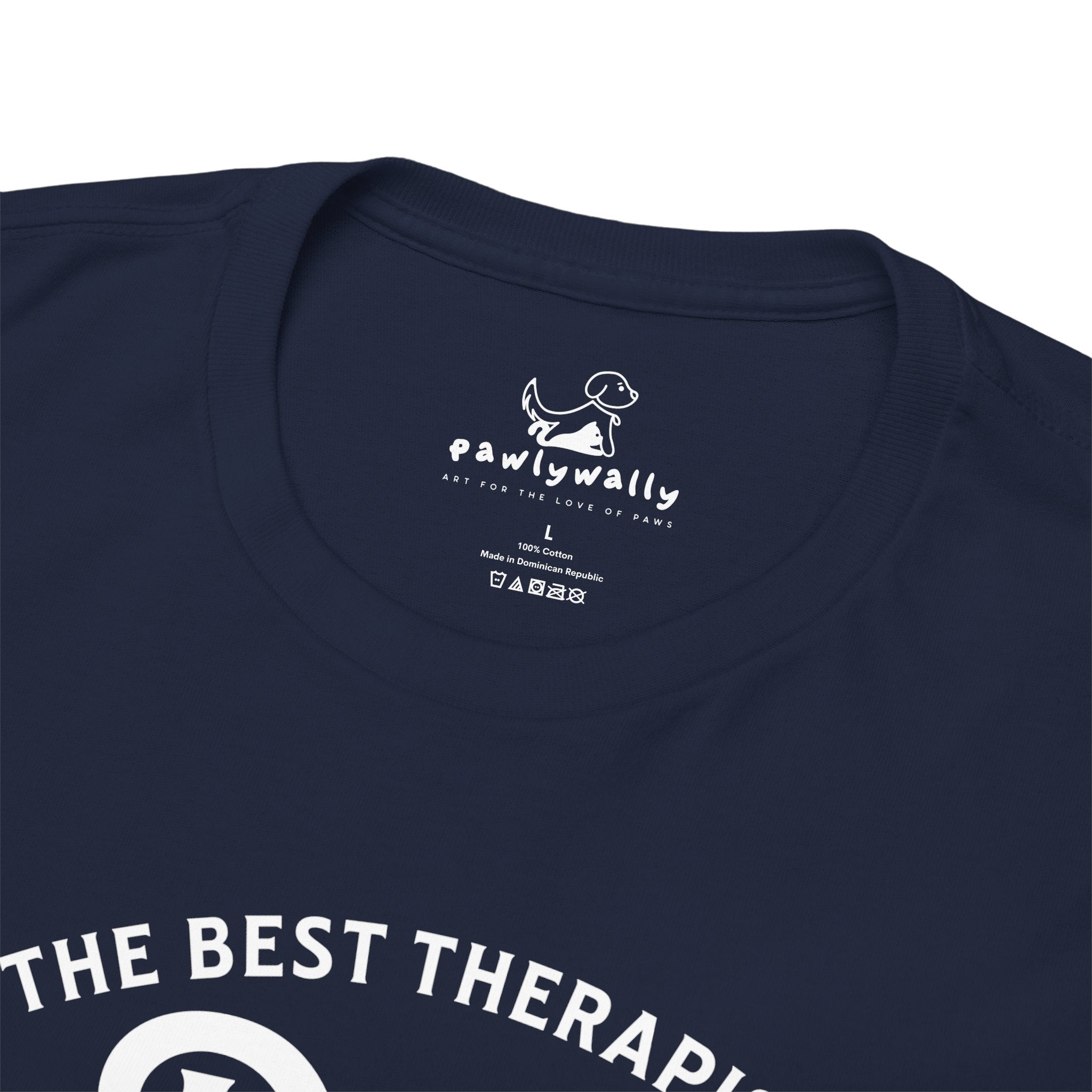 The Best Therapist, Dog Kissess Fix Everything (white) - Dog Lover T-Shirt