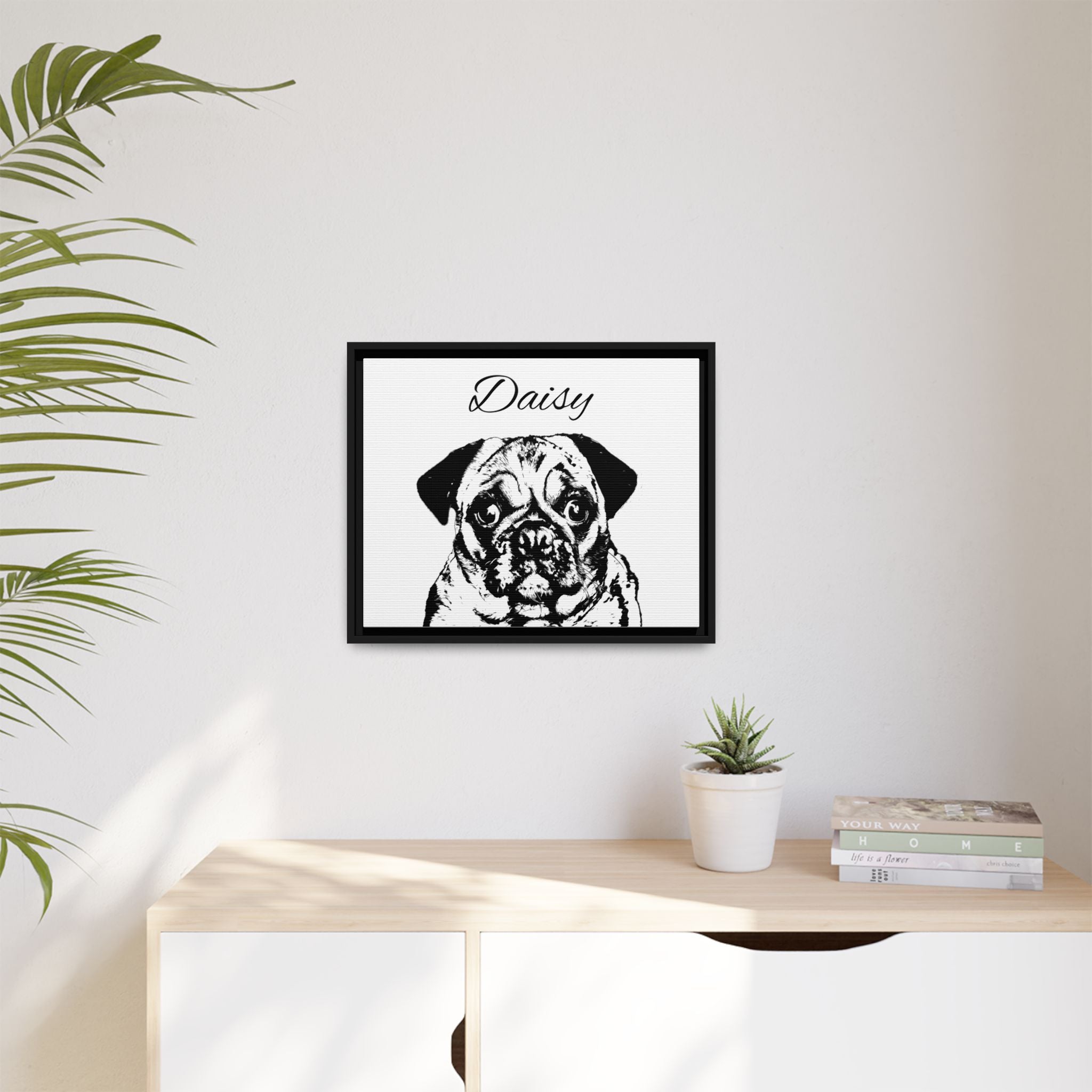 Canva (Framed) with your Pet - Personalized