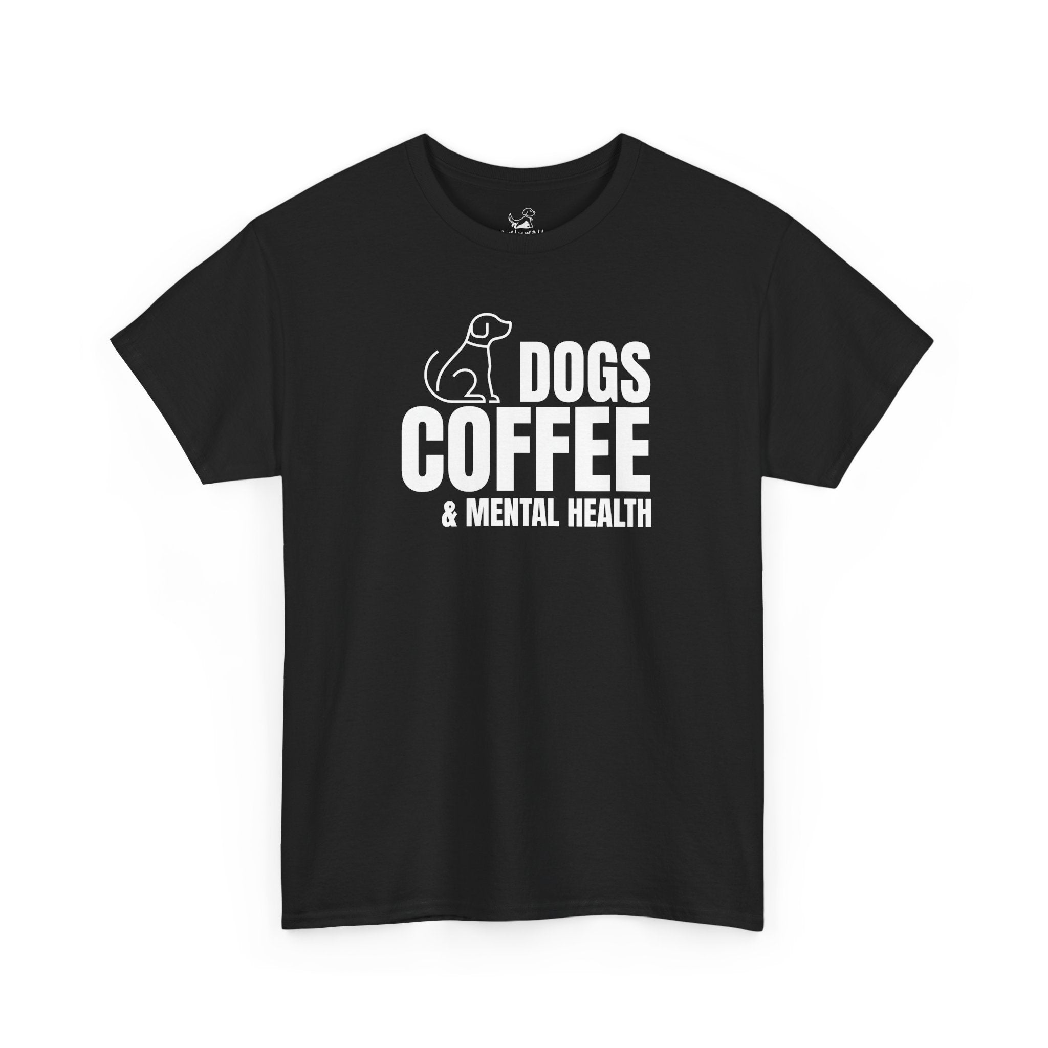 Dogs Coffee & Mental Health (white) - Dog Lover T-Shirt