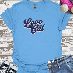 Love My Cat (blue) - Cat Lover T-Shirt