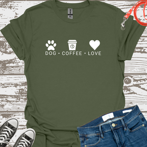 Dog Coffee Love - Dog Lover T-Shirt