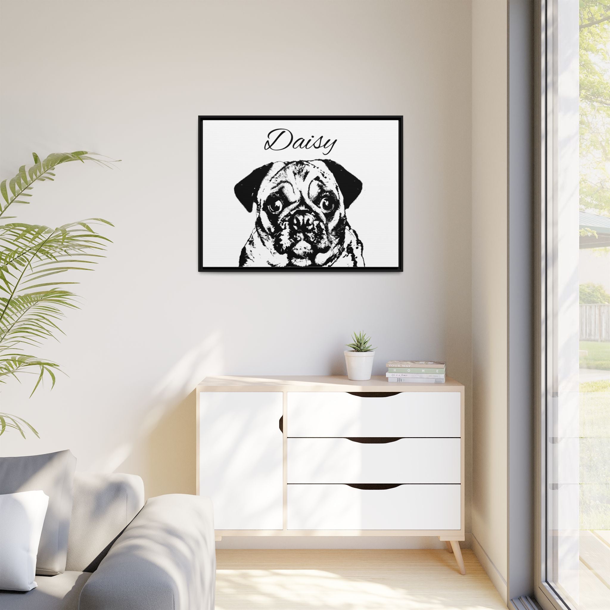 Canva (Framed) with your Pet - Personalized