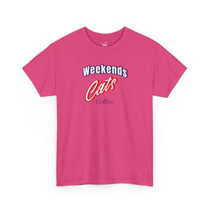 Weekends Cats Coffe - Cat Lover T-Shirt