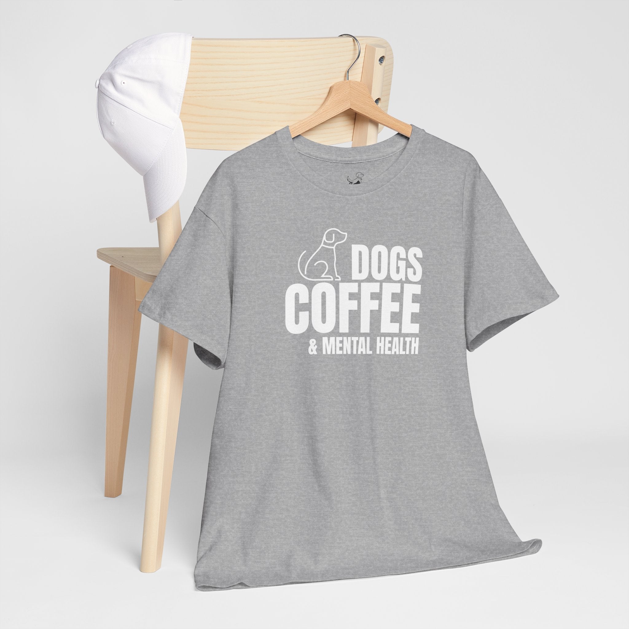 Dogs Coffee & Mental Health (white) - Dog Lover T-Shirt