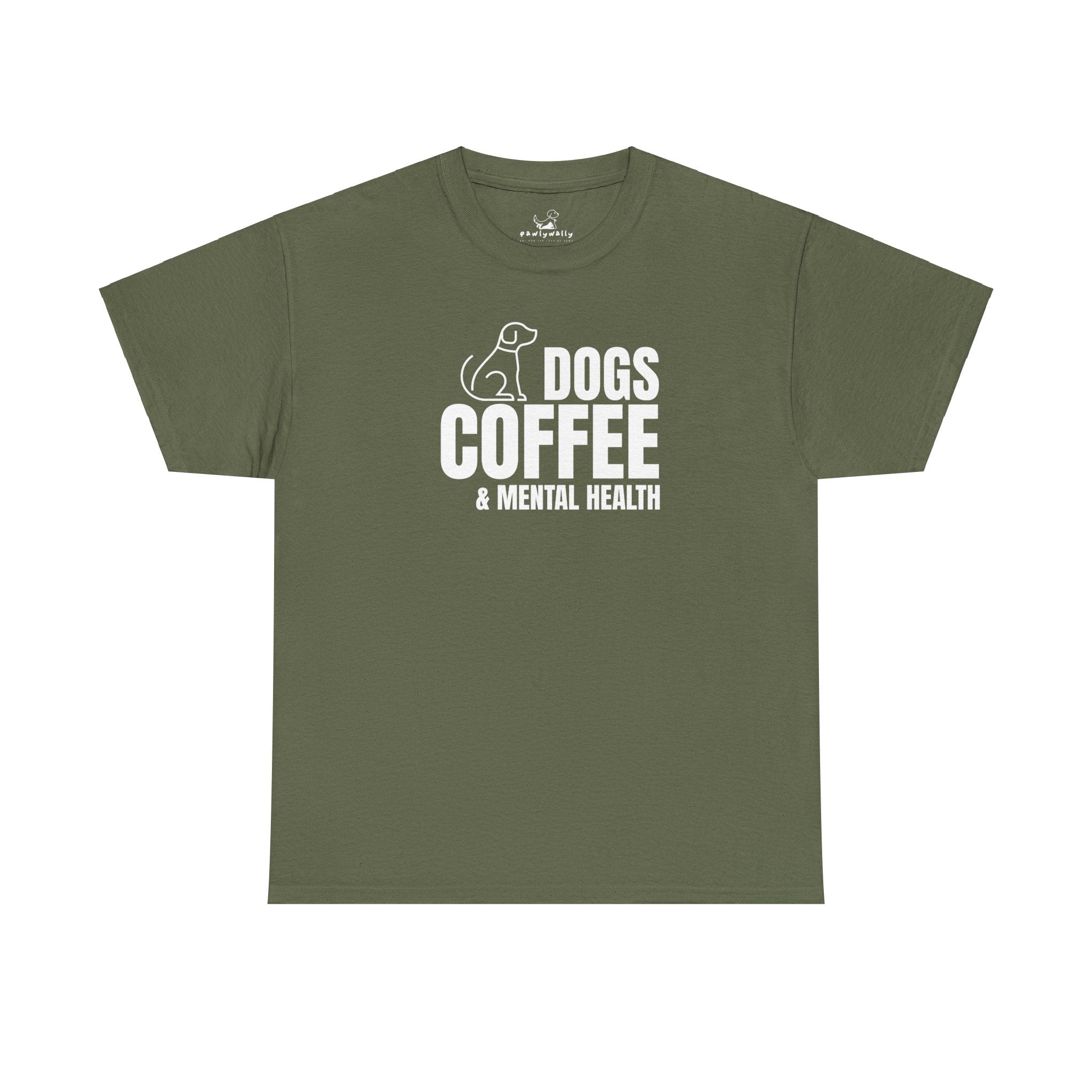 Dogs Coffee & Mental Health (white) - Dog Lover T-Shirt