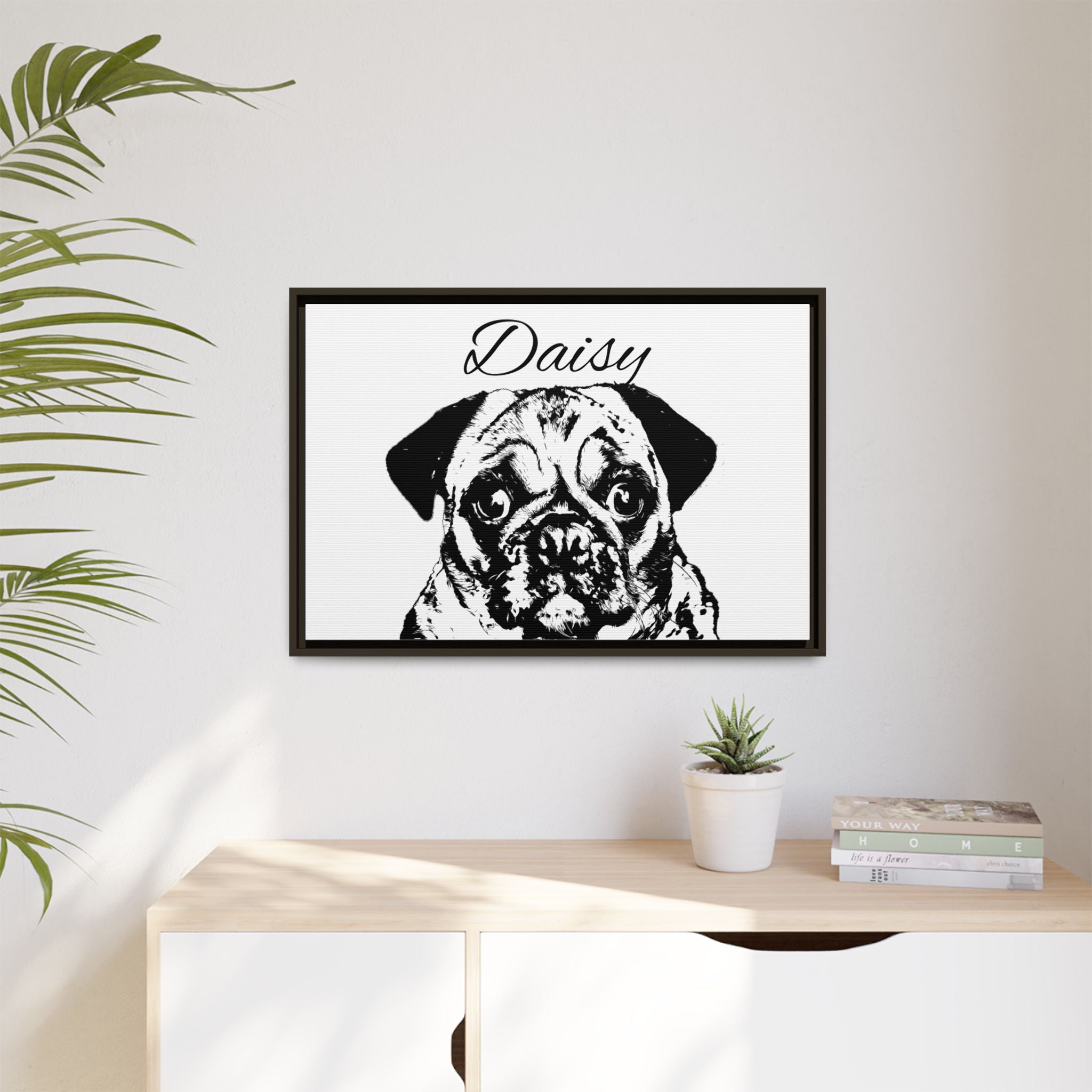 Canva (Framed) with your Pet - Personalized