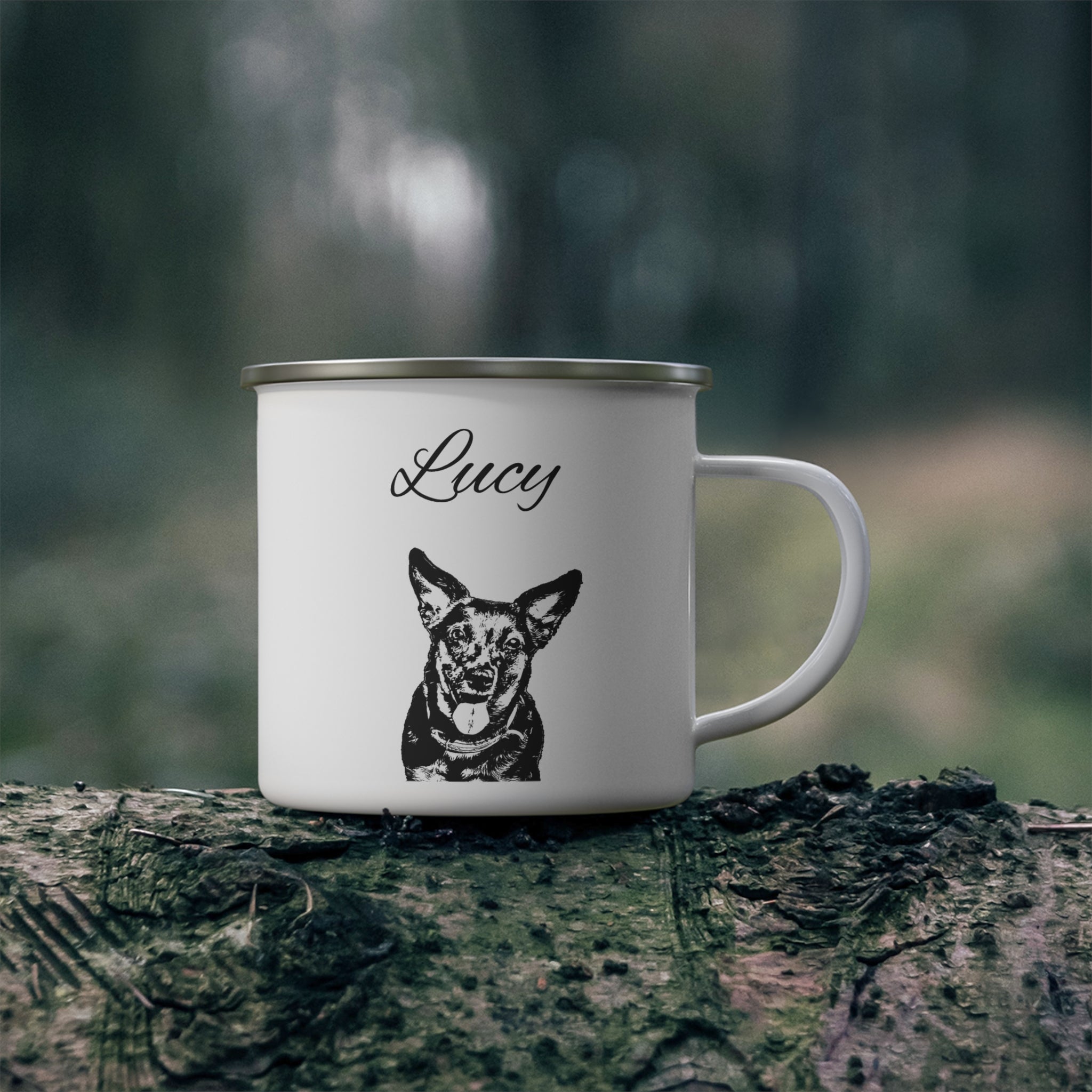 Enamel Mug with Your Pet - Personalized