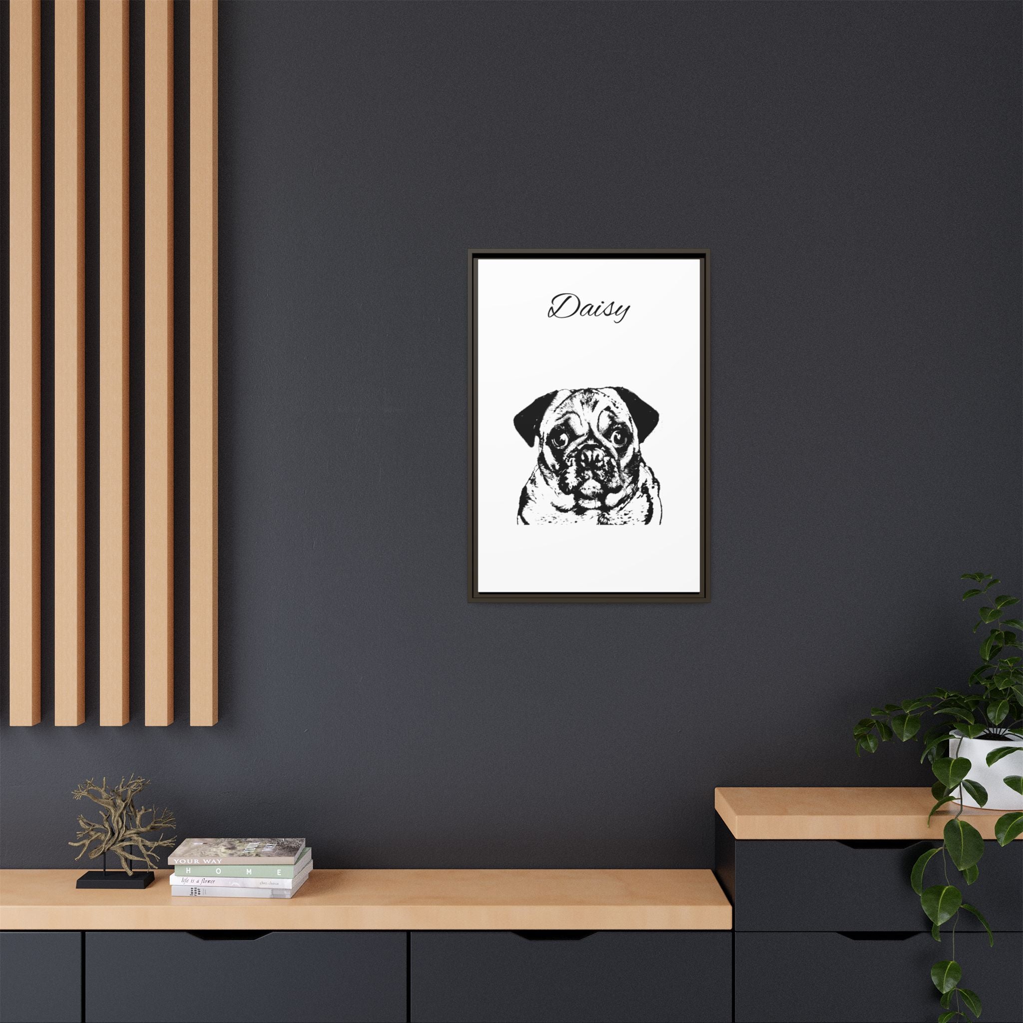 Canva (Framed) with your Pet - Personalized