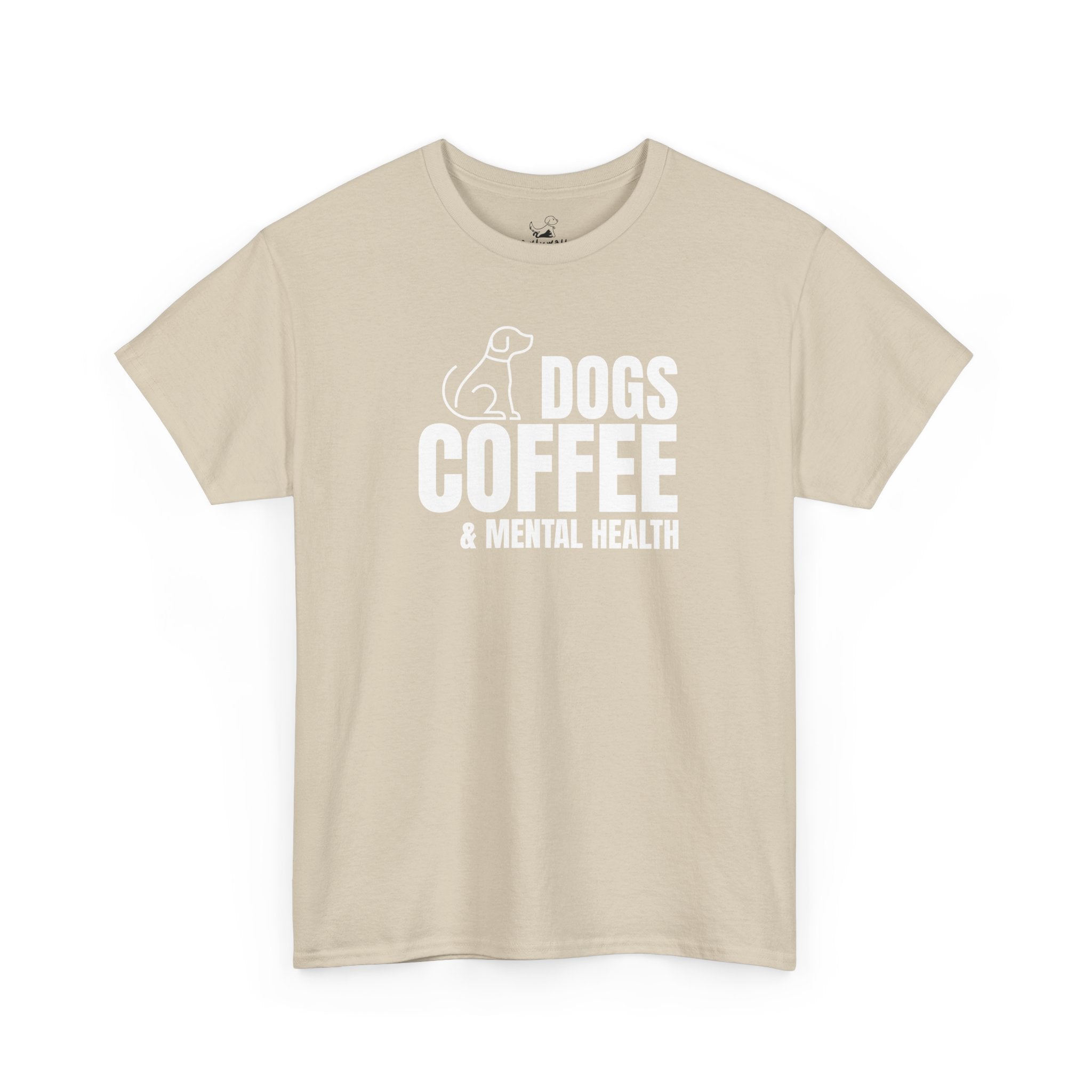 Dogs Coffee & Mental Health (white) - Dog Lover T-Shirt