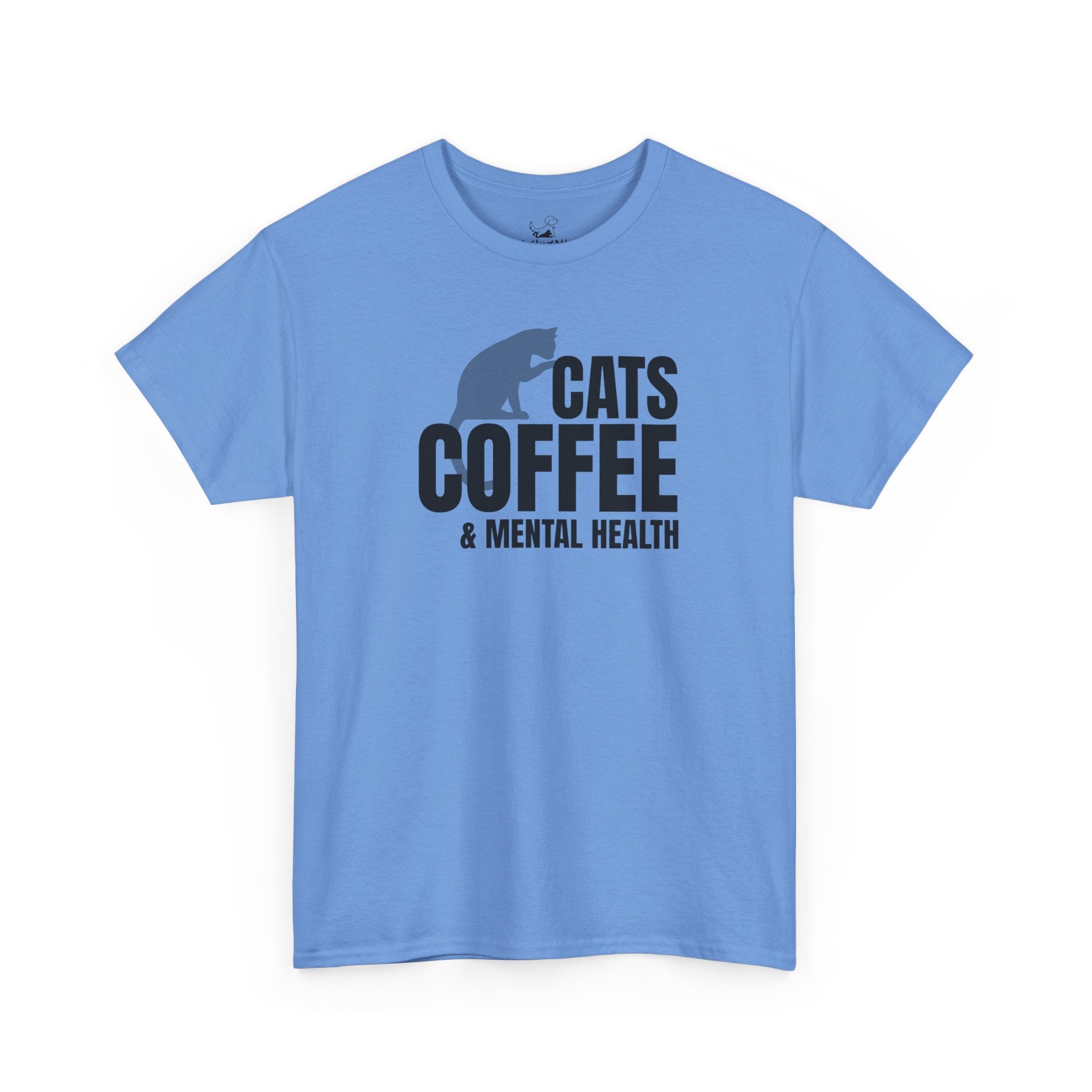 Cats Coffee & Mental Health - Cat Lover T-Shirt