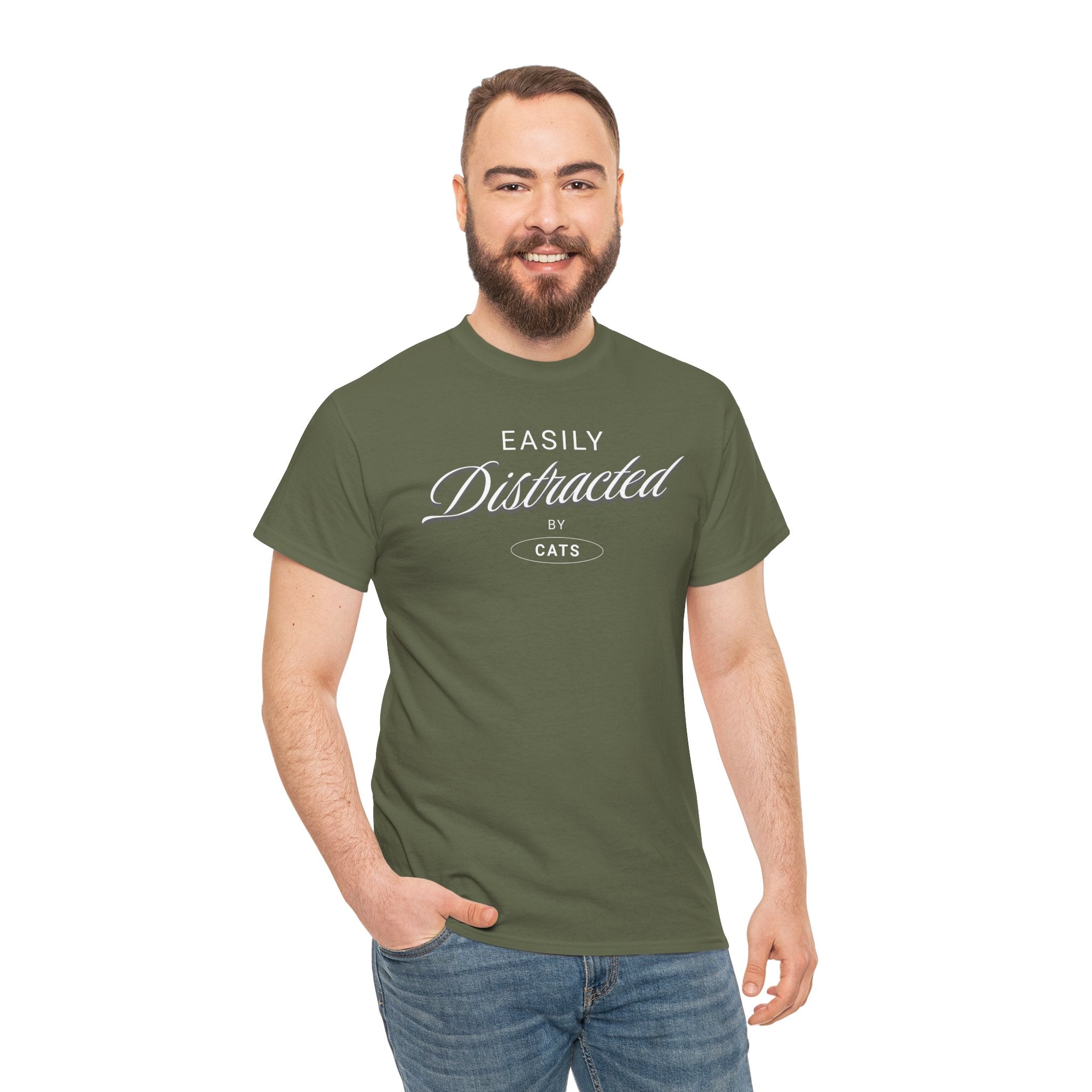 Easily Distracted By Cats - Cat Lover T-Shirt