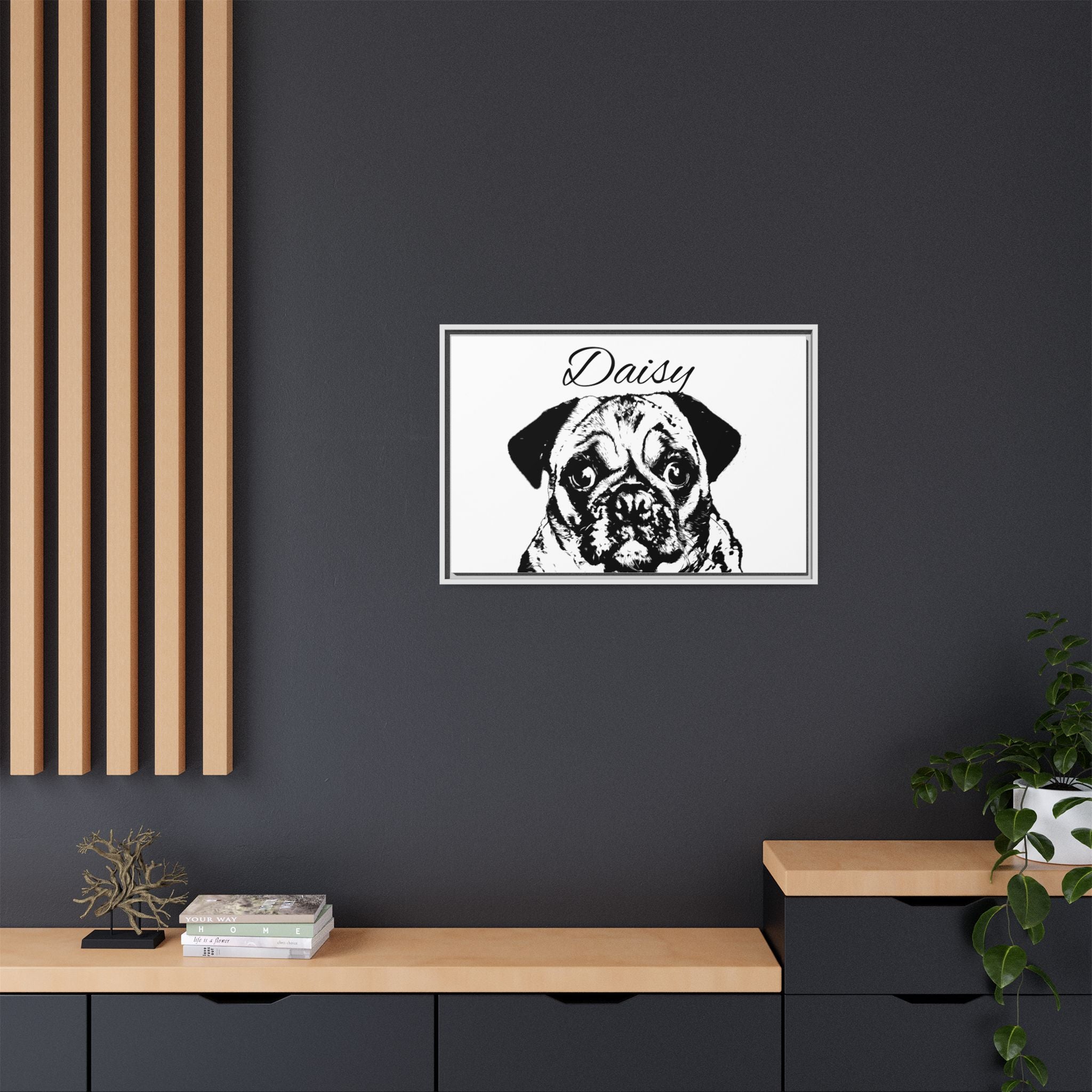 Canva (Framed) with your Pet - Personalized