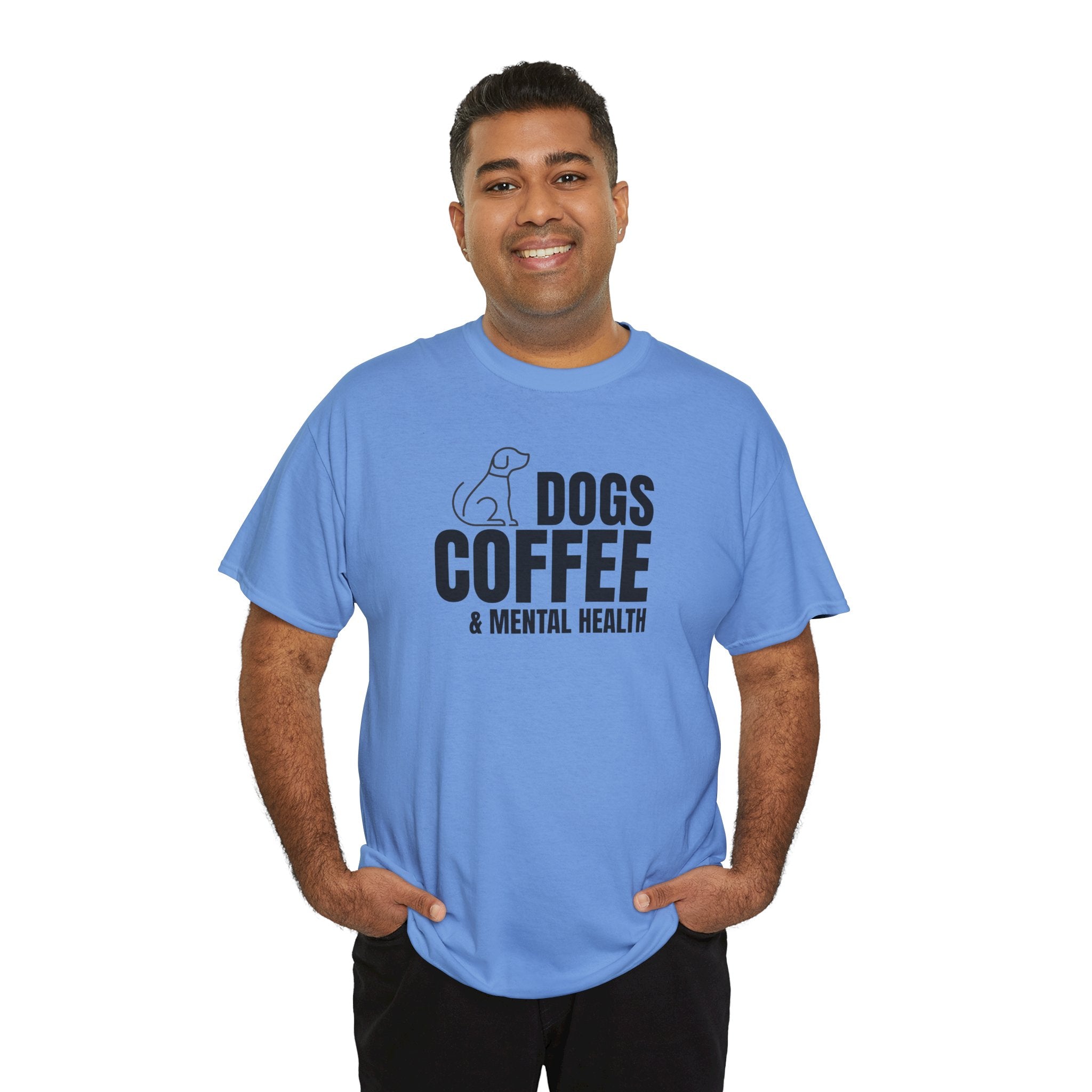 Dogs Coffee & Mental Health - Dog Lover T-Shirt