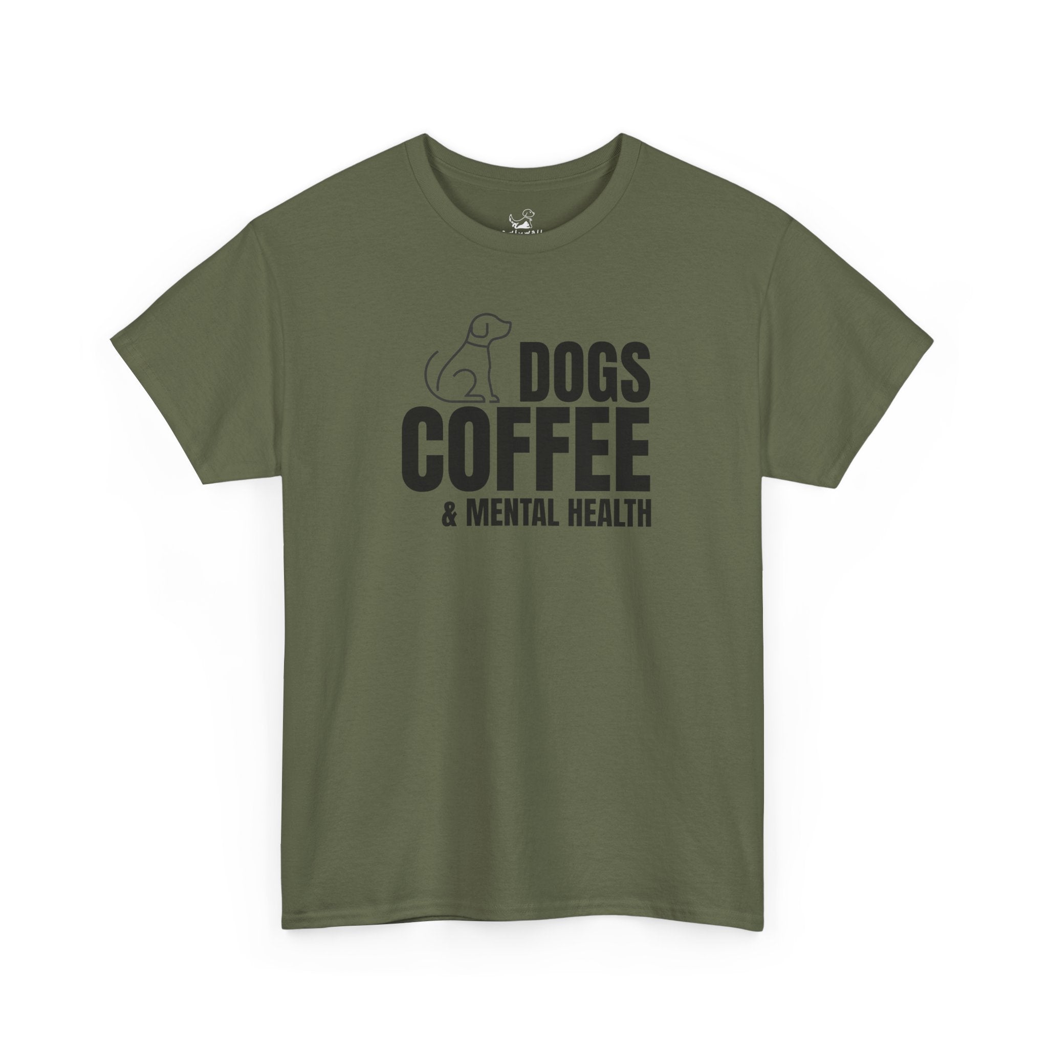 Dogs Coffee & Mental Health - Dog Lover T-Shirt