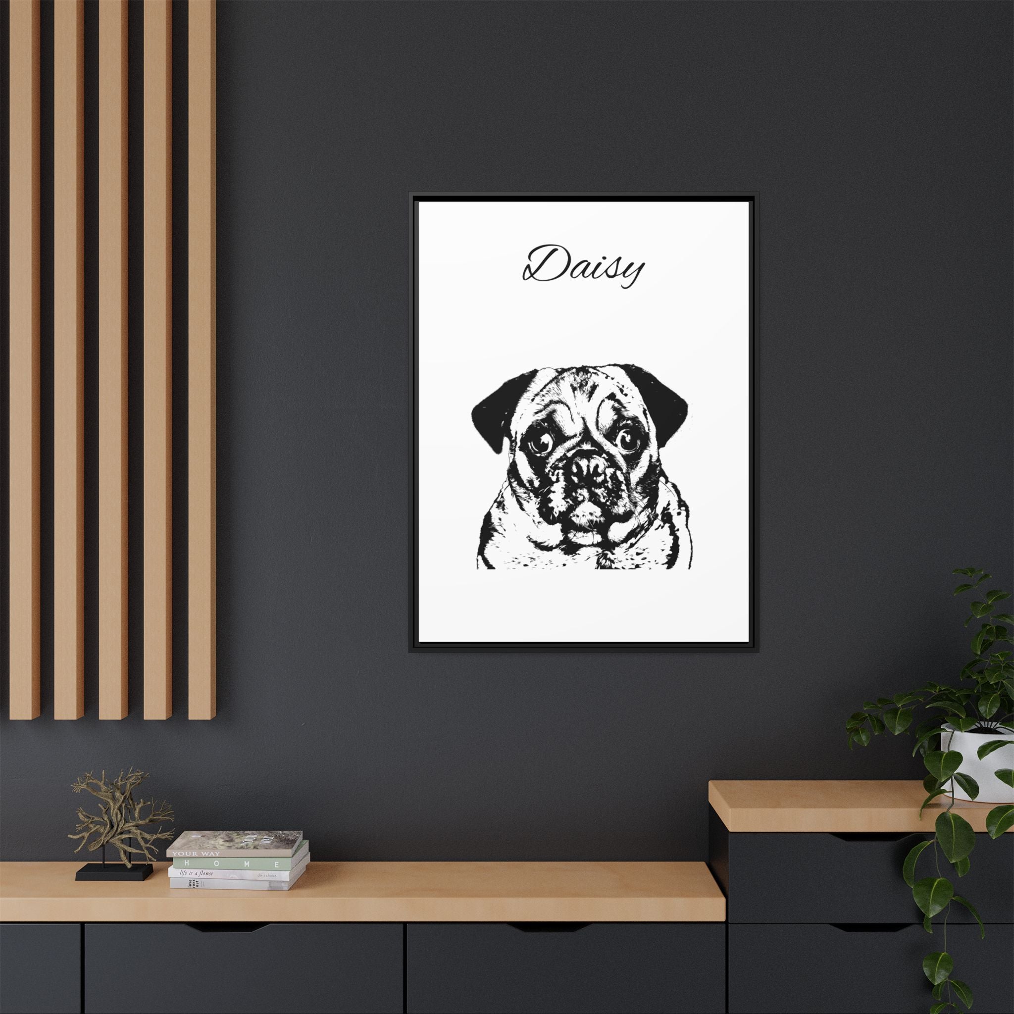 Canva (Framed) with your Pet - Personalized