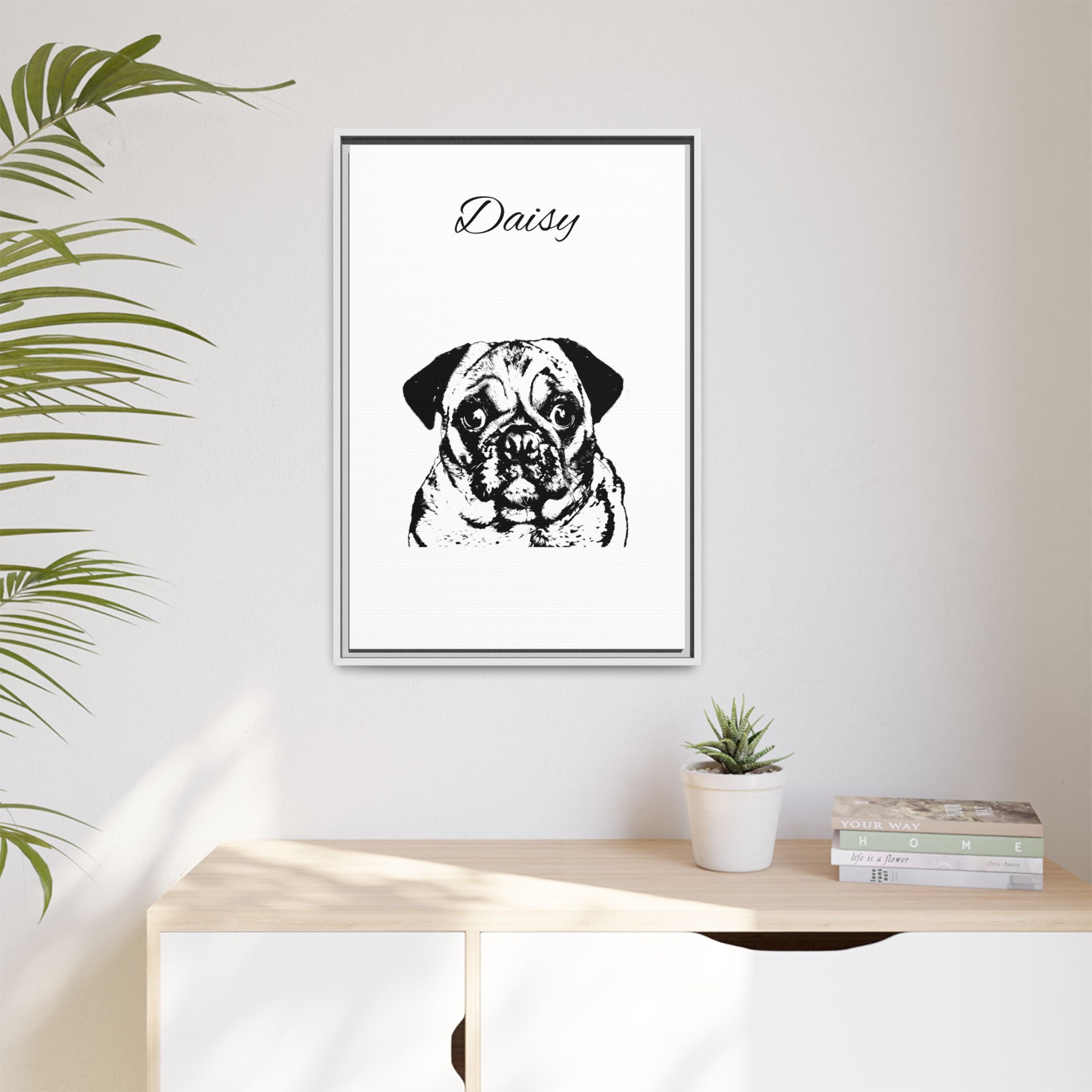 Canva (Framed) with your Pet - Personalized