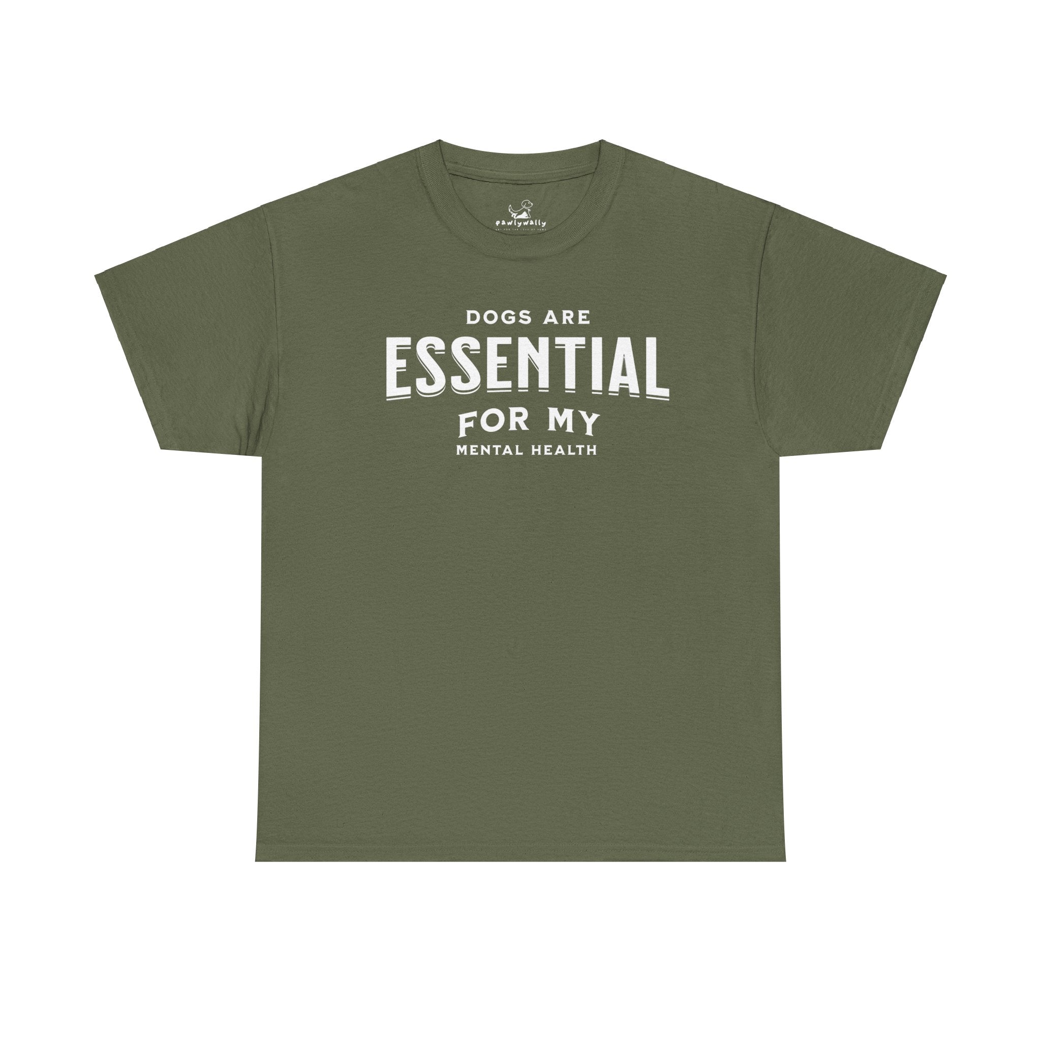 Dogs Are Essential For My Mental Health (white) - Dog Lover T-Shirt